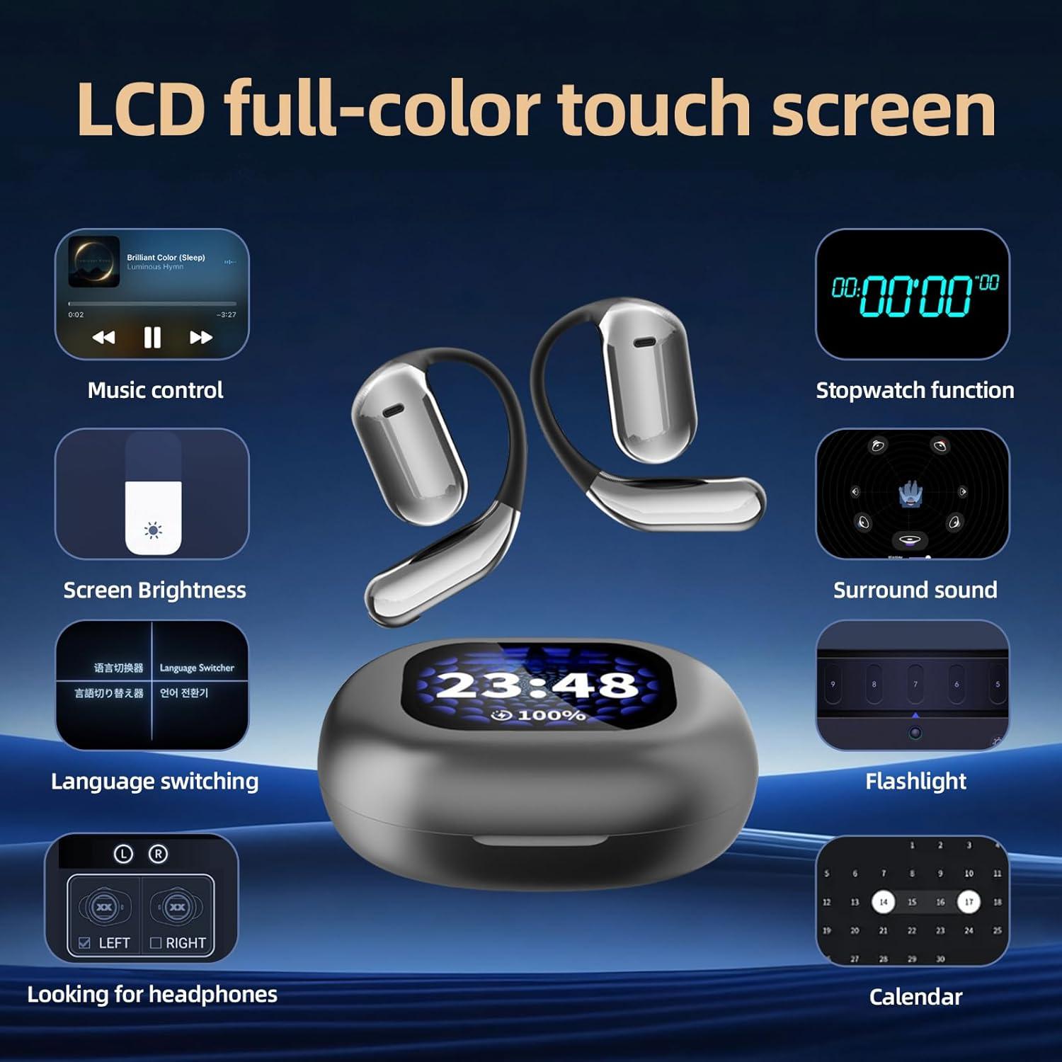 Auriculares de Traducción AI Miniso, Bluetooth 5.4, Pantalla Táctil