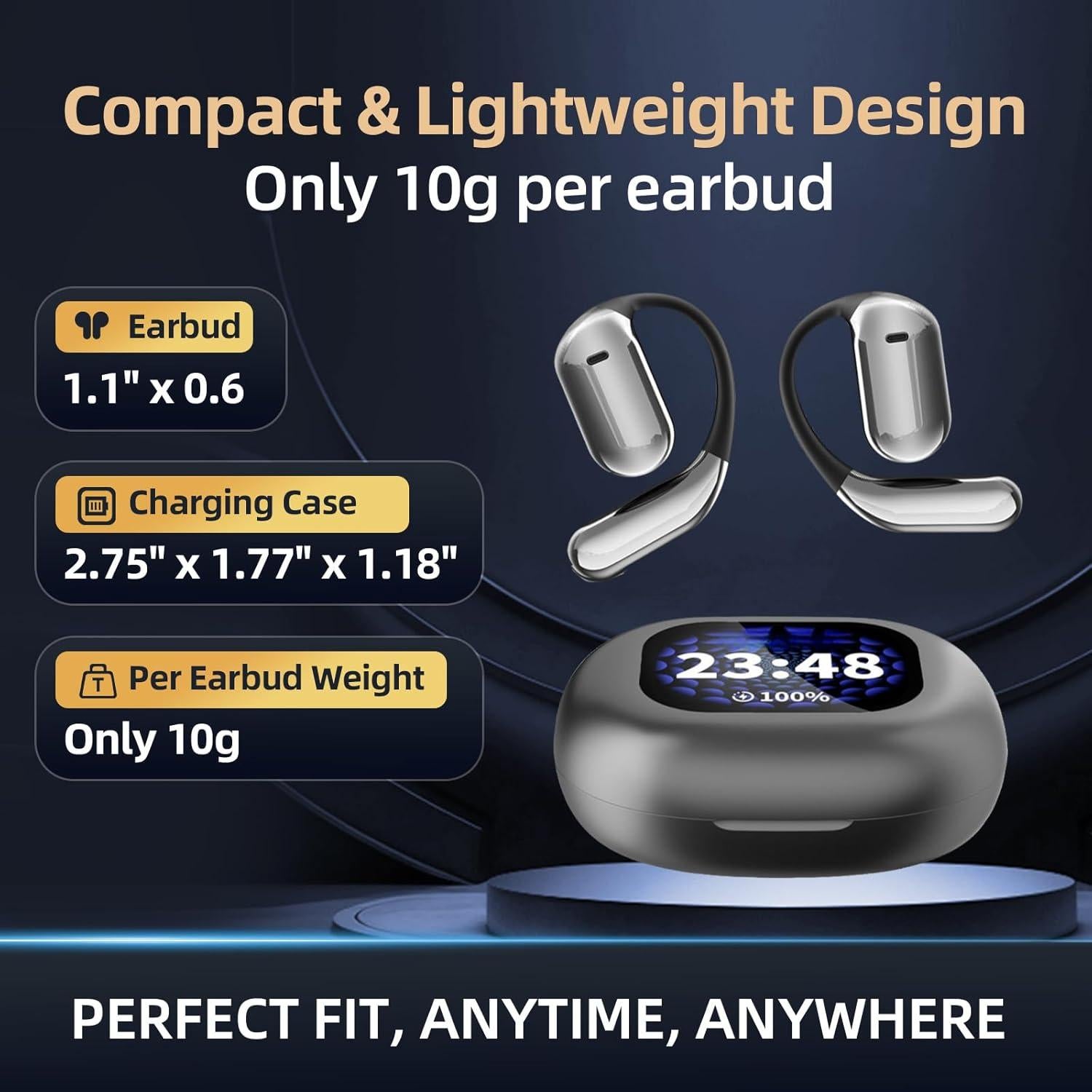 Auriculares de Traducción AI Miniso, Bluetooth 5.4, Pantalla Táctil