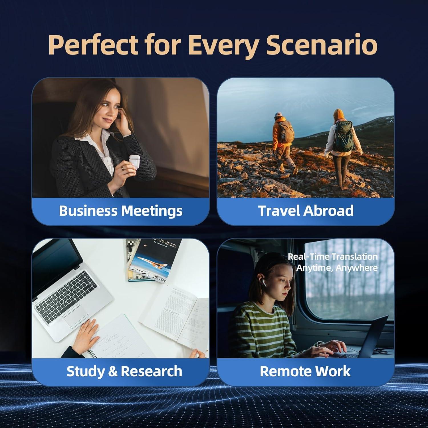 Auriculares de Traducción AI Miniso, Bluetooth 5.4, Pantalla Táctil