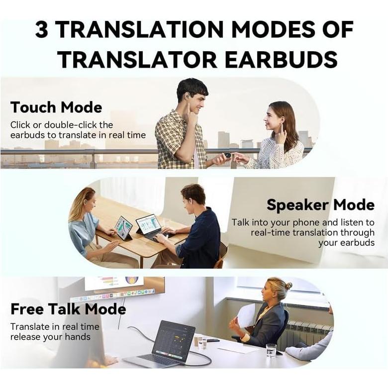 Auriculares Traductores ERAZER X8 Bluetooth 5.4 135 Idiomas