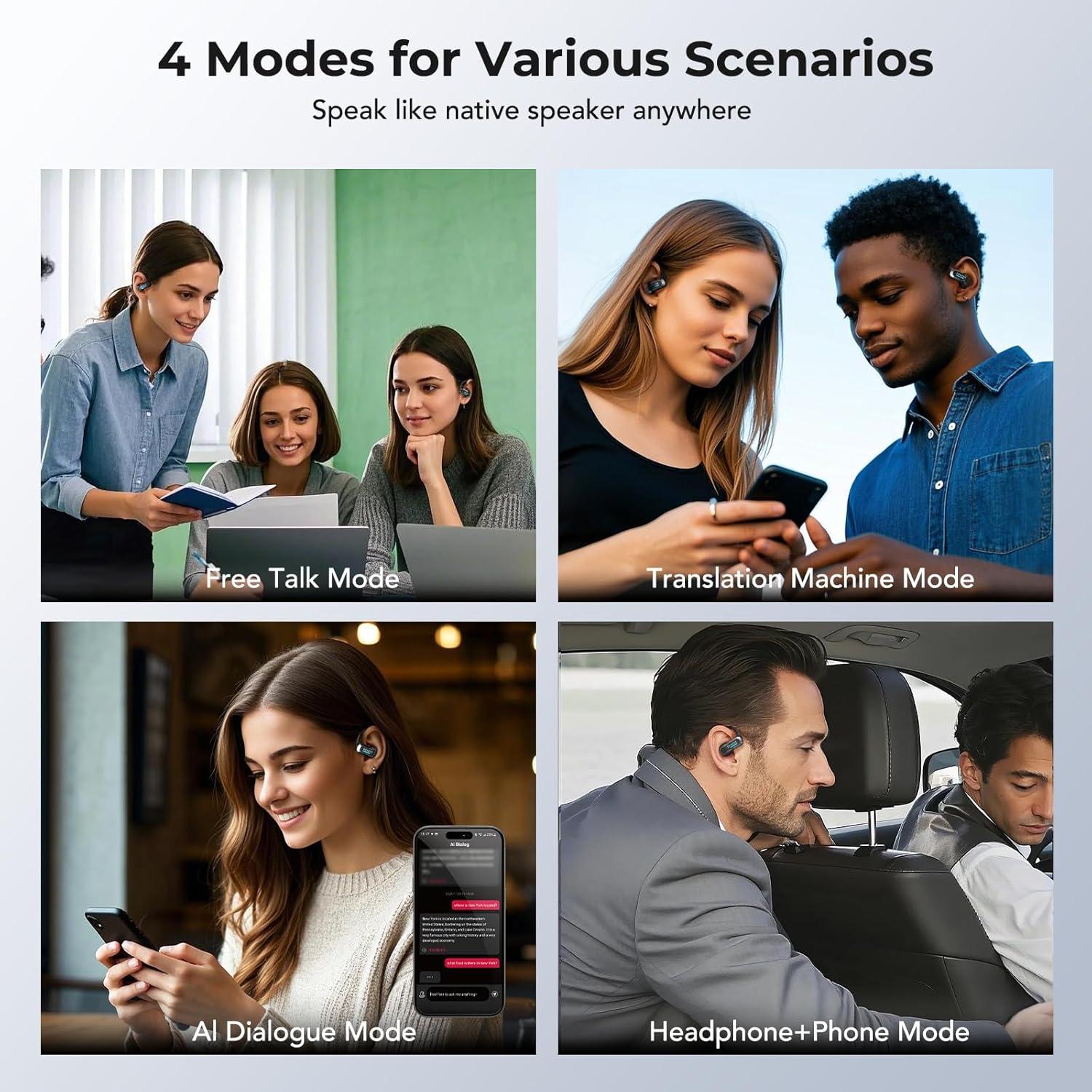 Auriculares Traductores ERAZER X8 Bluetooth 5.4 135 Idiomas