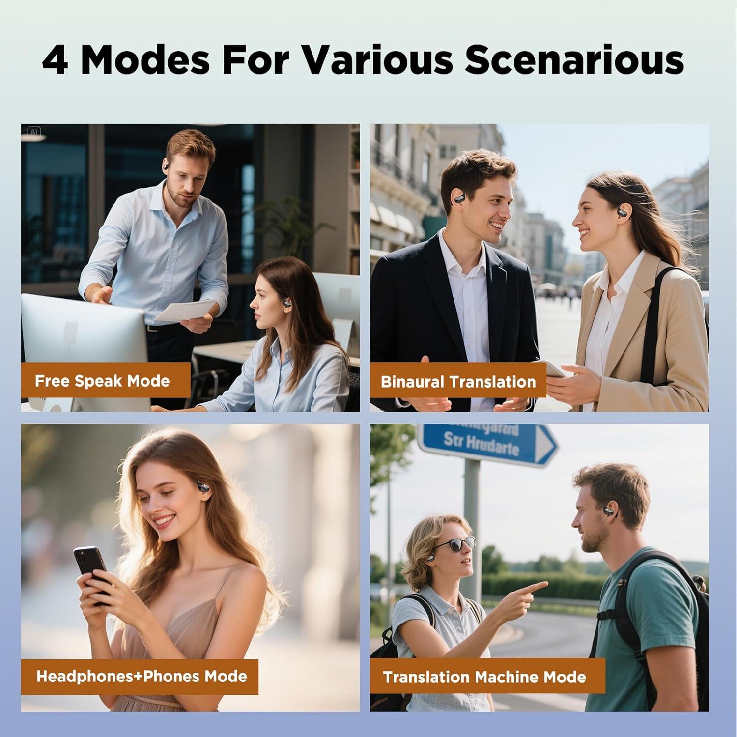 Auriculares Traductores AI ERAZER XF38 Bluetooth 135 Idiomas