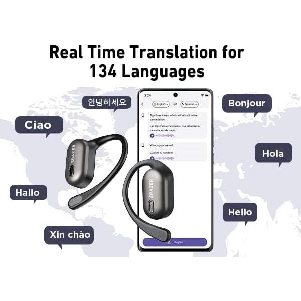 Auriculares Traductores AI ERAZER XF38 Bluetooth 135 Idiomas