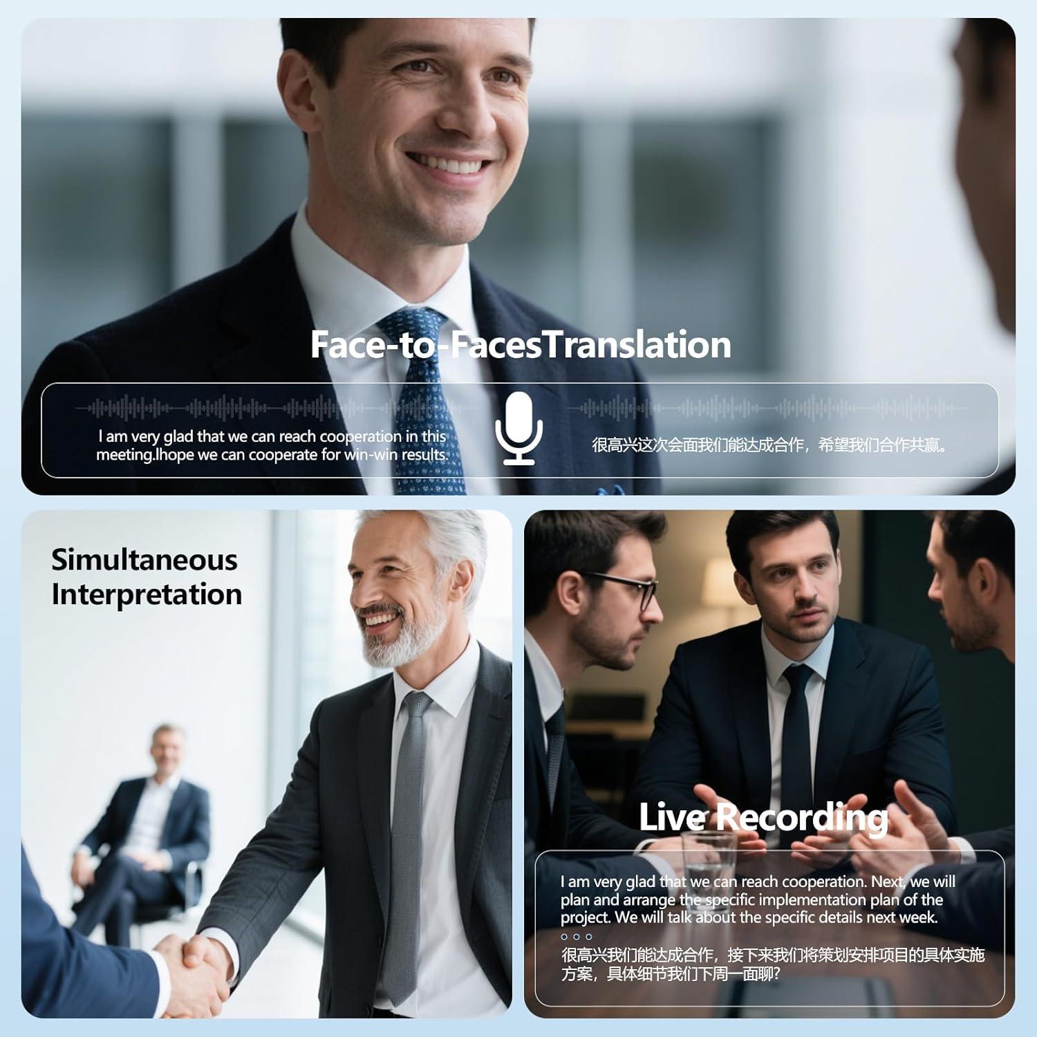 Auriculares Traductores AI Q16S - 144 Idiomas, Bluetooth 5.4