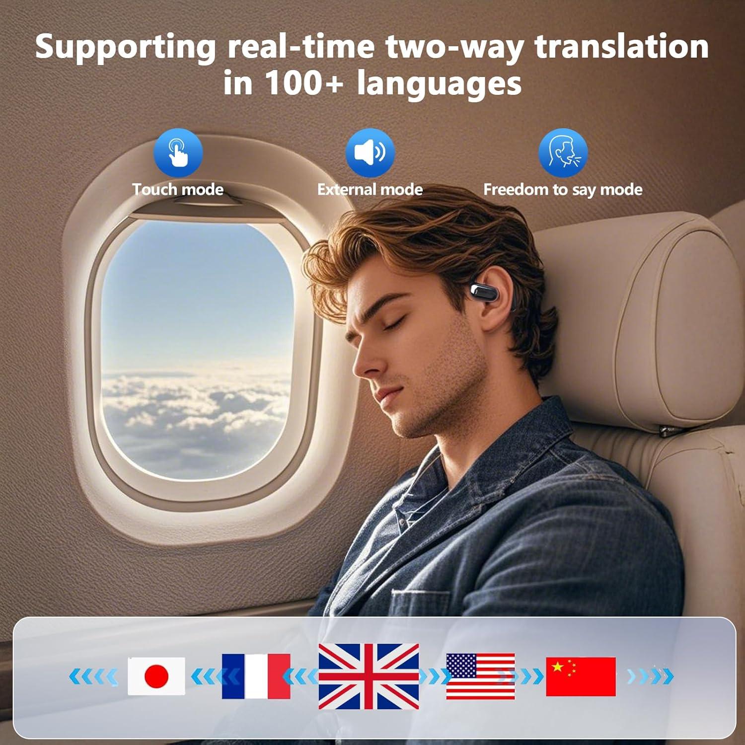 Auriculares Traductores AI Q16S - 144 Idiomas, Bluetooth 5.4