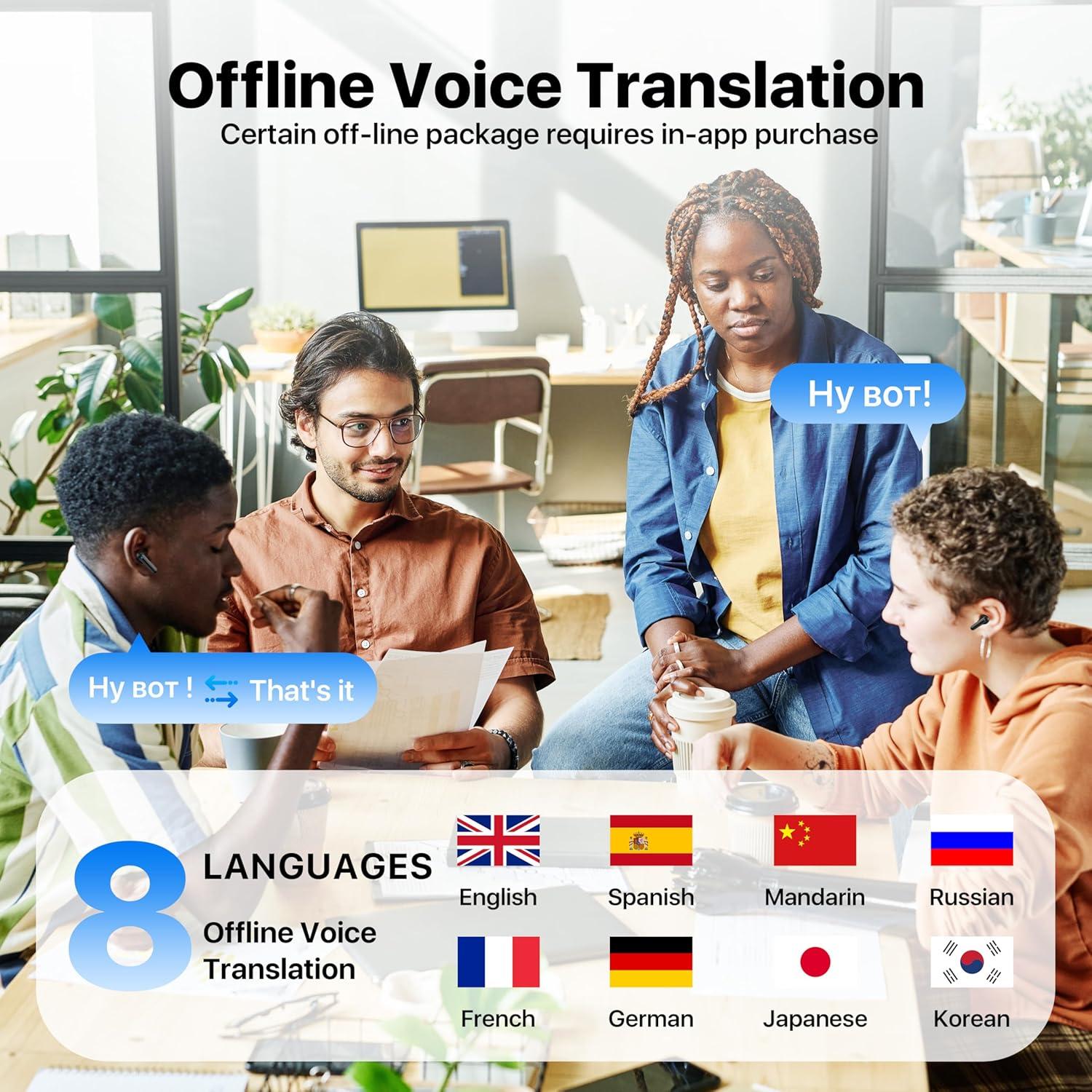 Auriculares Inalámbricos Merryking M69 con Traducción en Tiempo Real