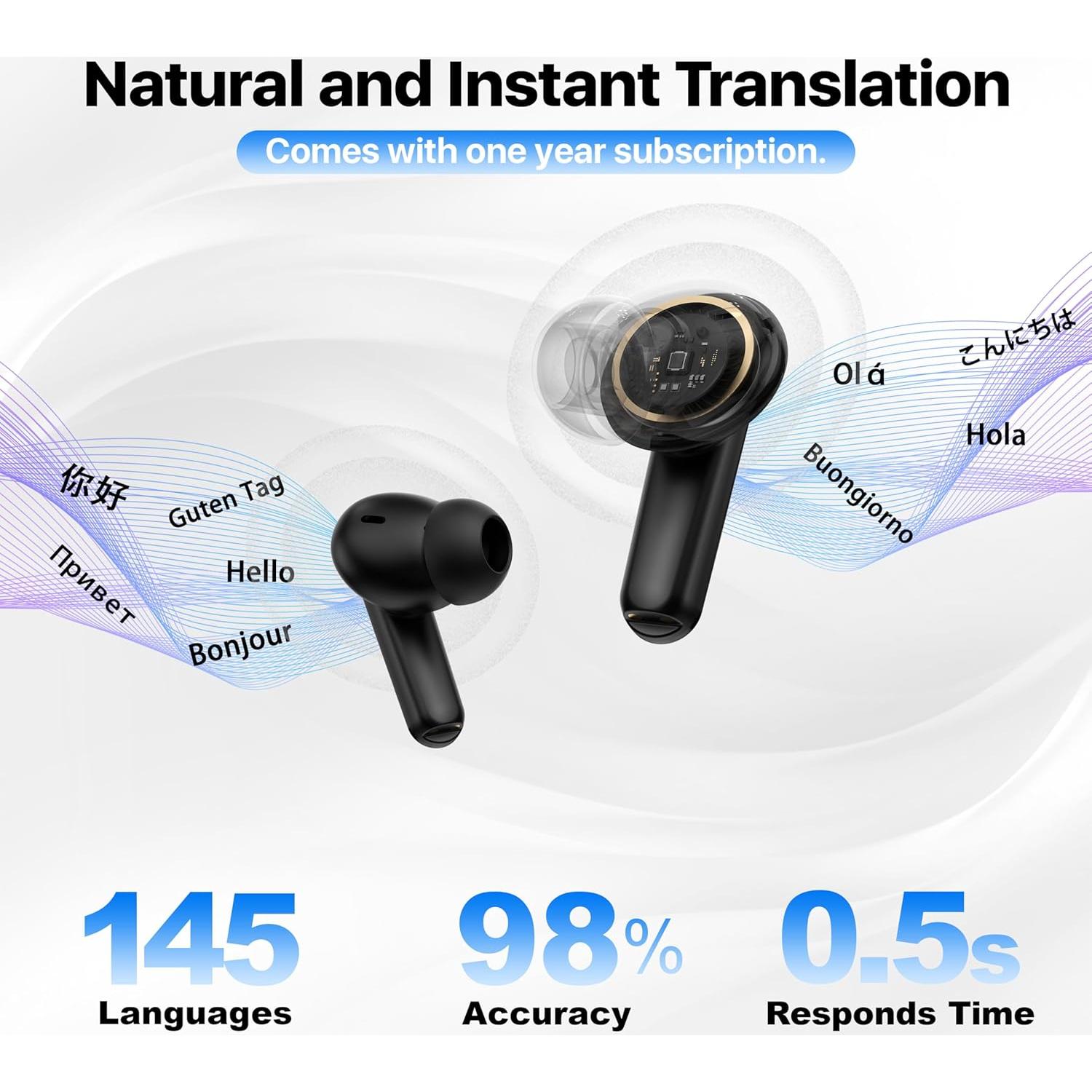Auriculares Inalámbricos Merryking M69 con Traducción en Tiempo Real