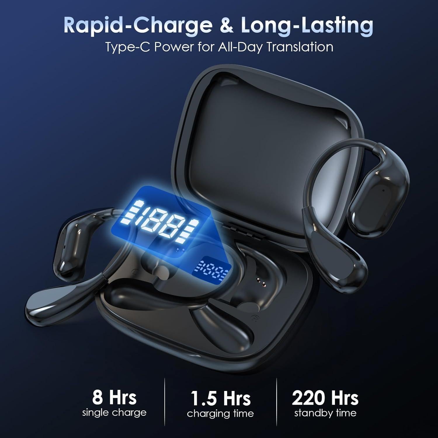 Auriculares Traductores Olycism A16 Bluetooth 5.4 150 Idiomas