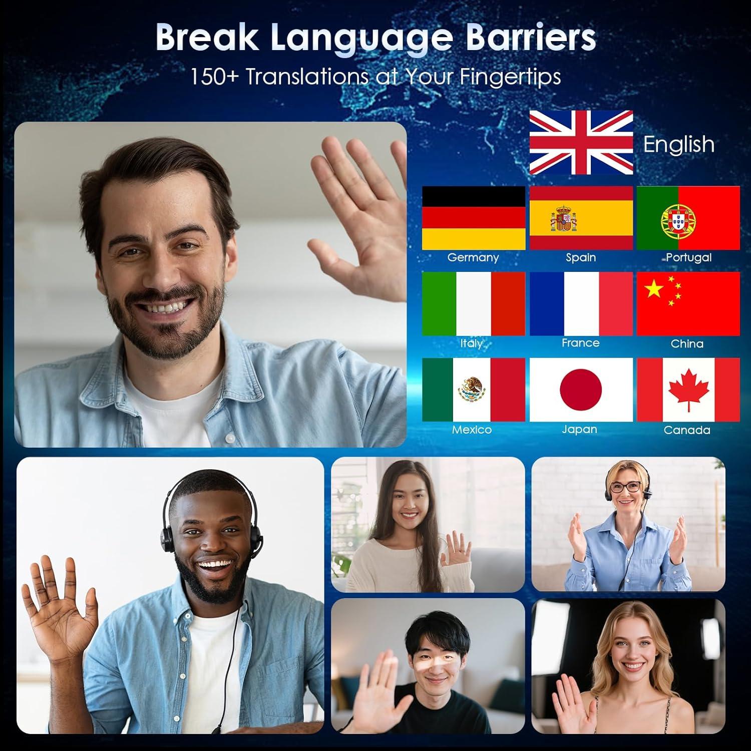 Auriculares Traductores Olycism A16 Bluetooth 5.4 150 Idiomas