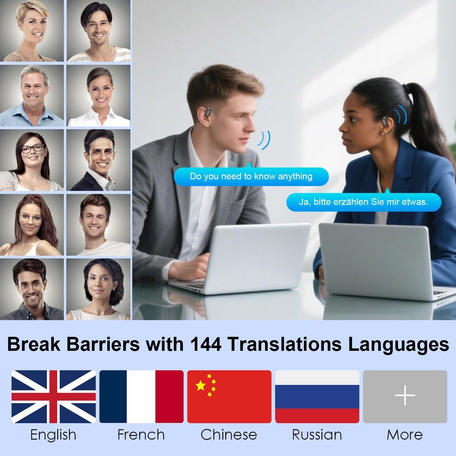 Auriculares de Traducción AI Keppesring M75 Bluetooth 144 Idiomas