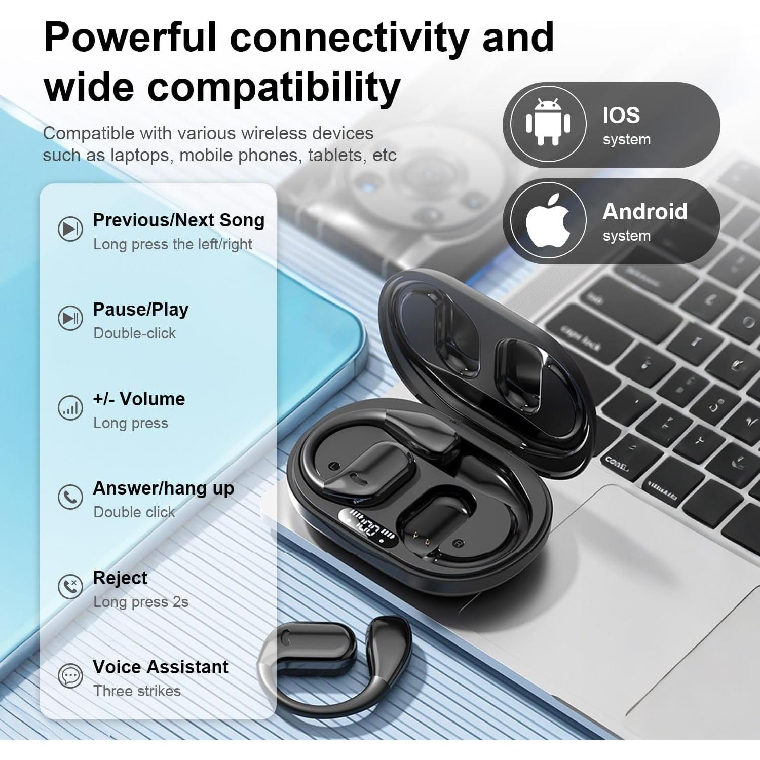 Auriculares de Traducción AI Keppesring M75 Bluetooth 144 Idiomas