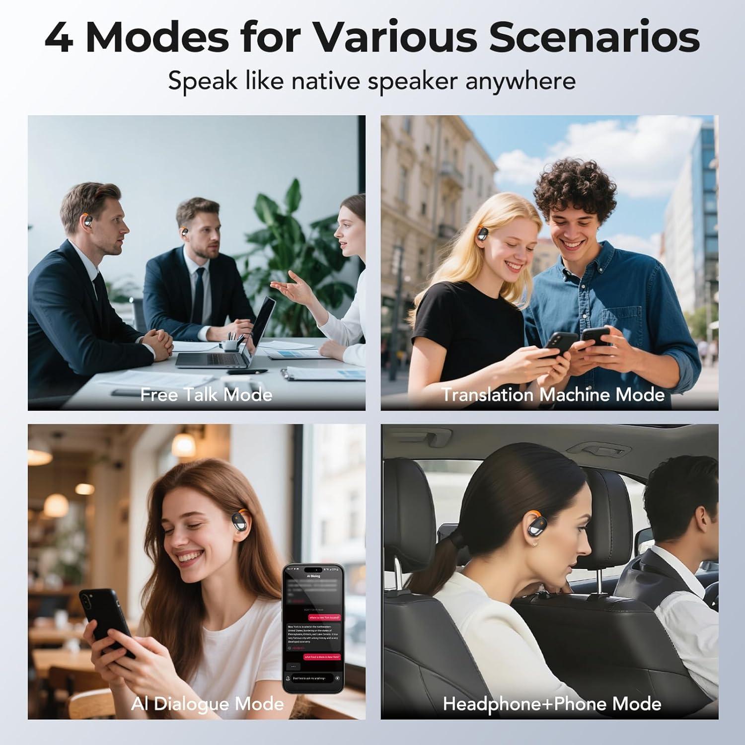 Auriculares de Traducción AI ERAZER XF33 Bluetooth 5.4 135 Idiomas