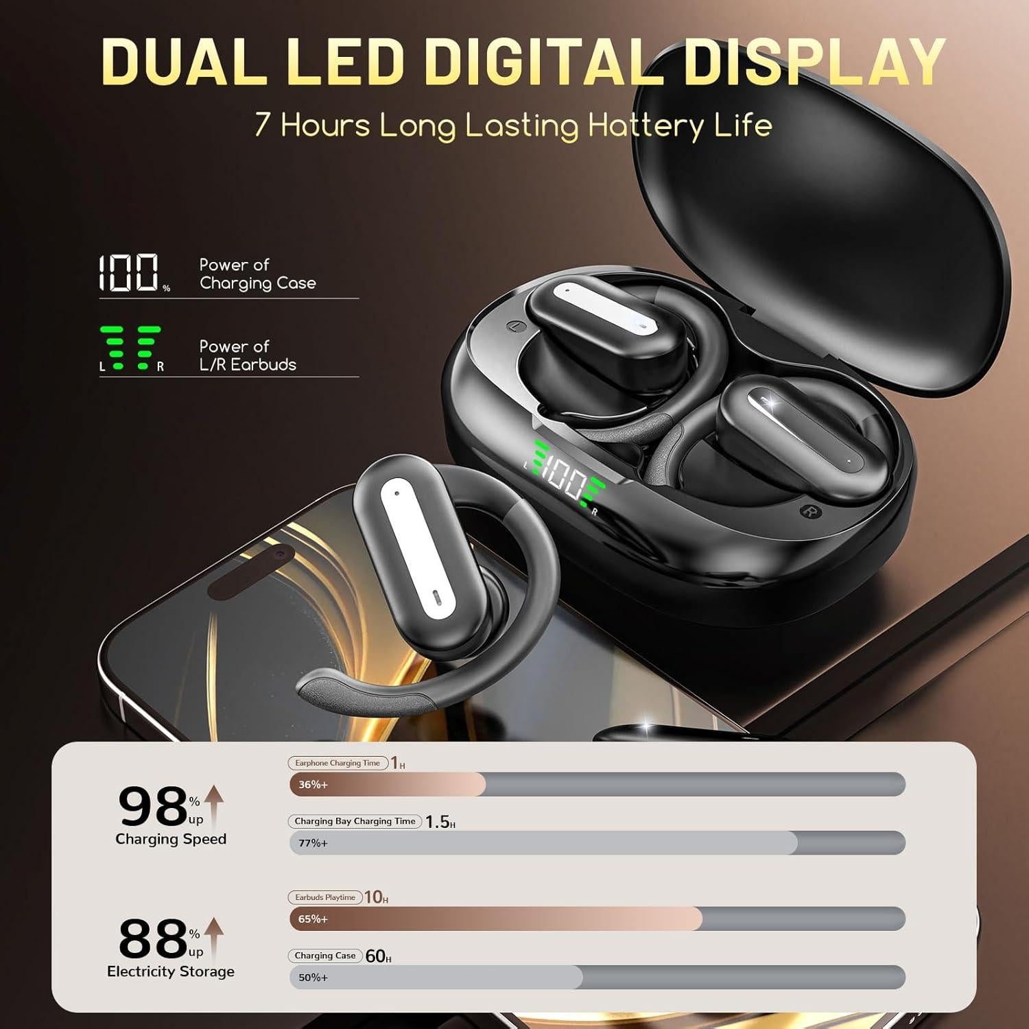 Auriculares Traductores AI FYEJ06BK Negro 144 Idiomas HD