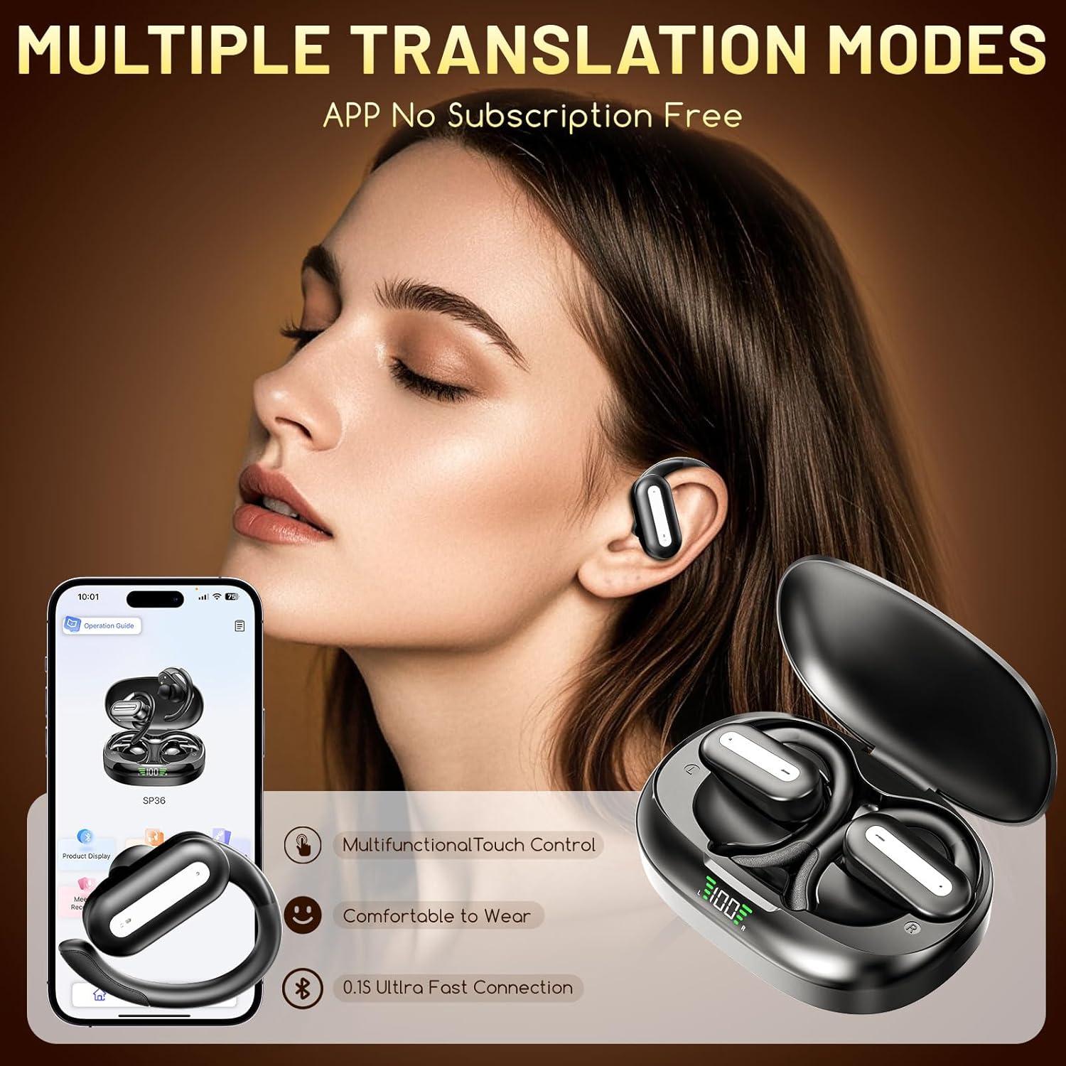 Auriculares Traductores AI FYEJ06BK Negro 144 Idiomas HD