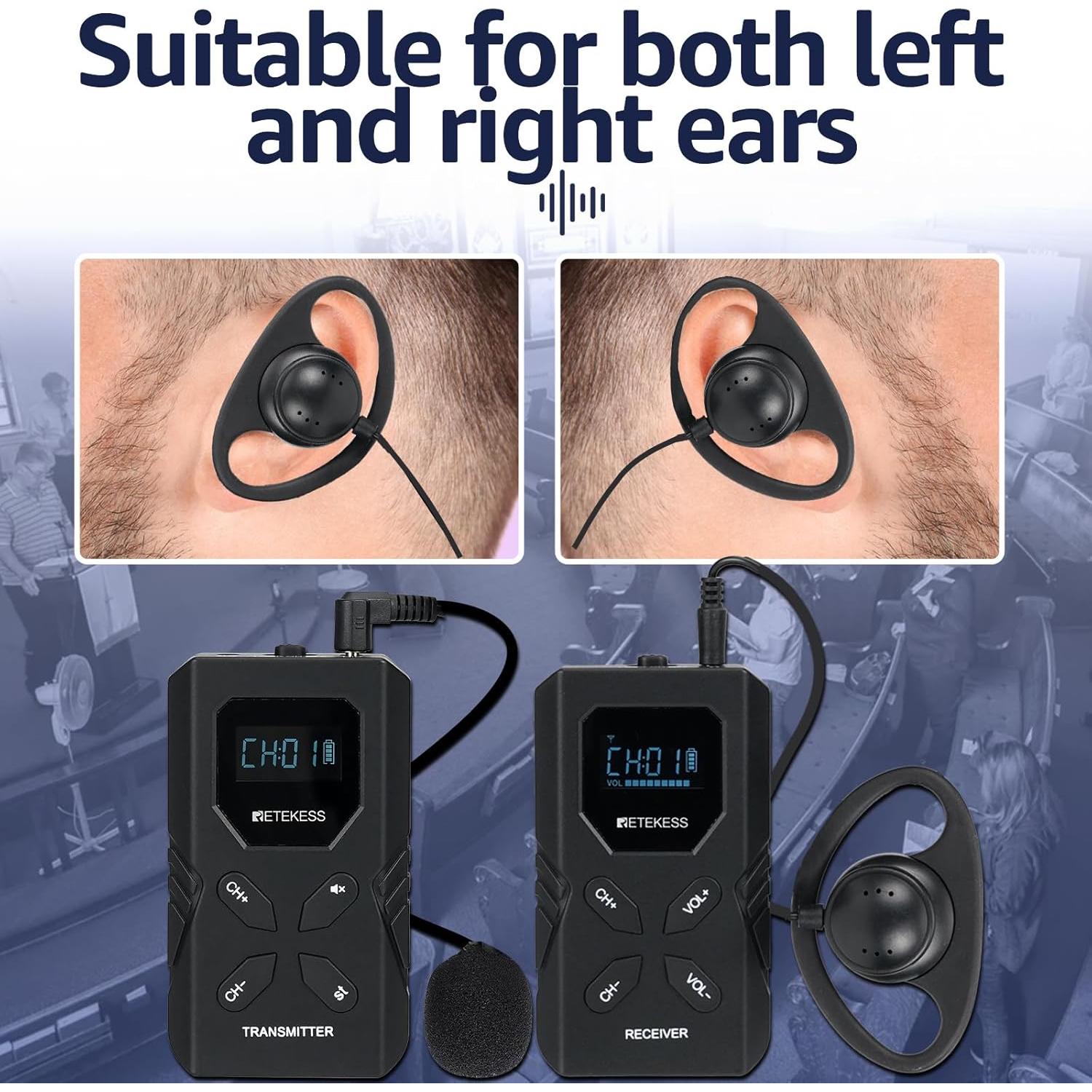 Retekess TT117 Sistema de Interpretación FM 1 Transmisor 5 Receptores