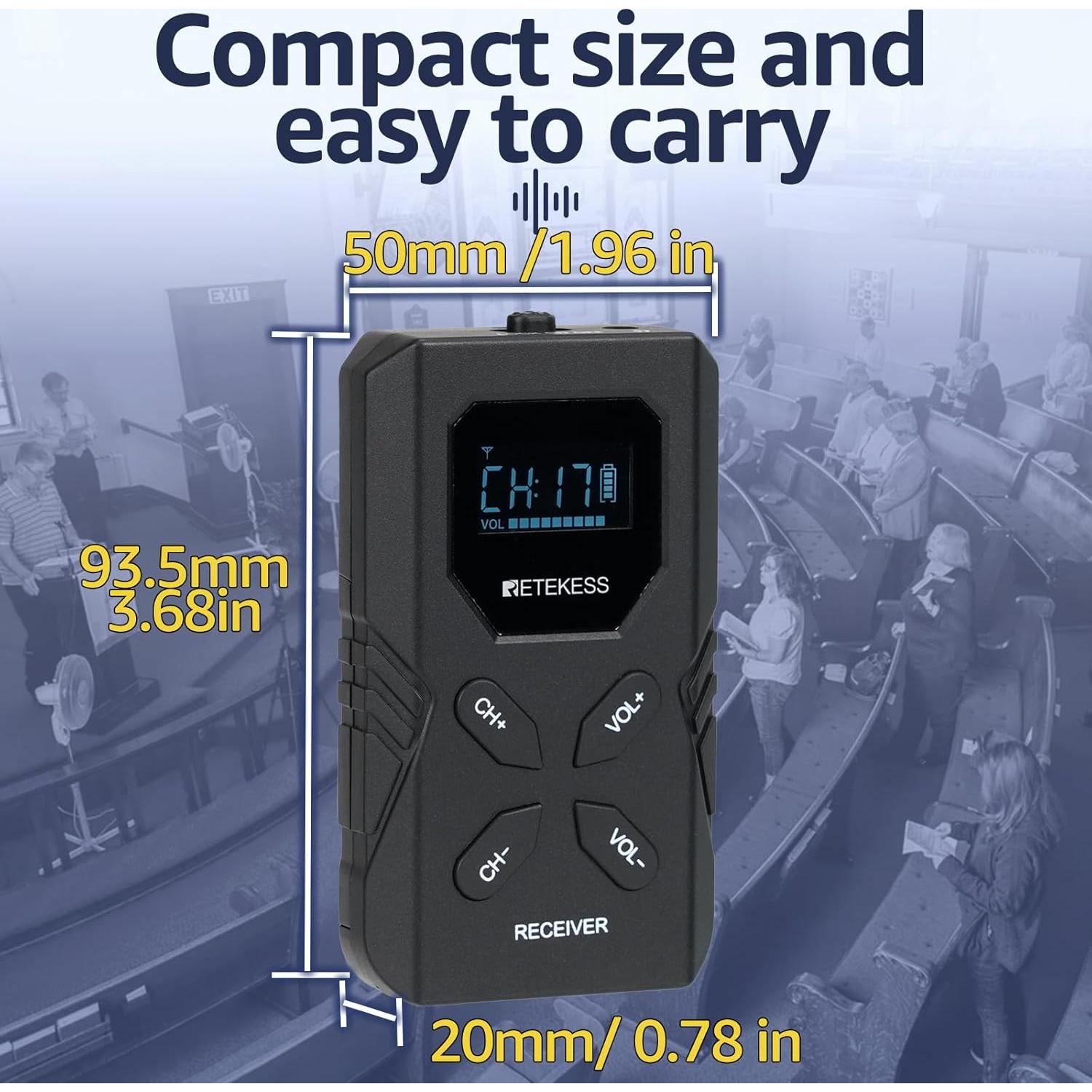 Retekess TT117 Sistema de Interpretación FM 1 Transmisor 5 Receptores