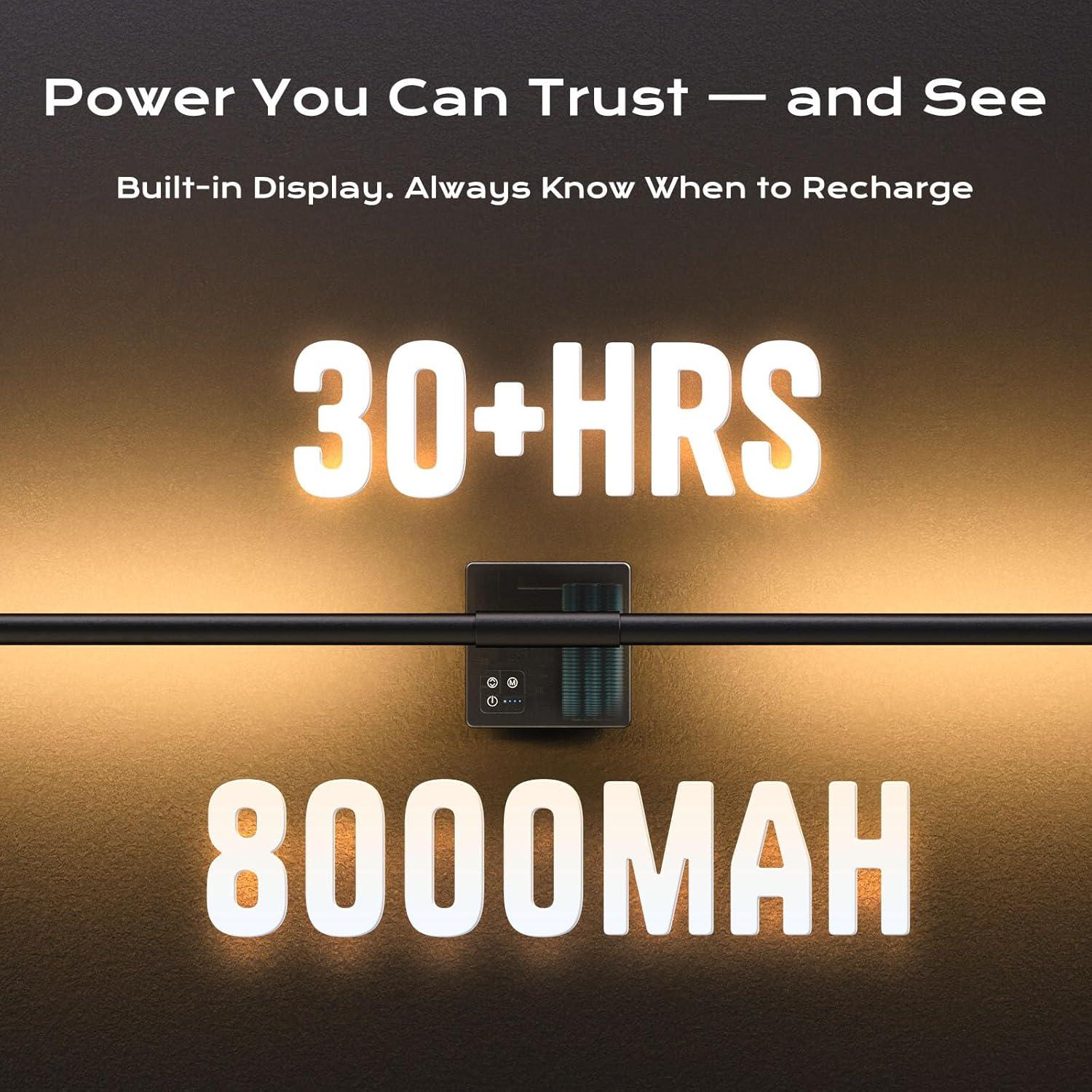 Apliques de Pared Inalámbricos Xiourcre 31" Regulables 2700K-6000K