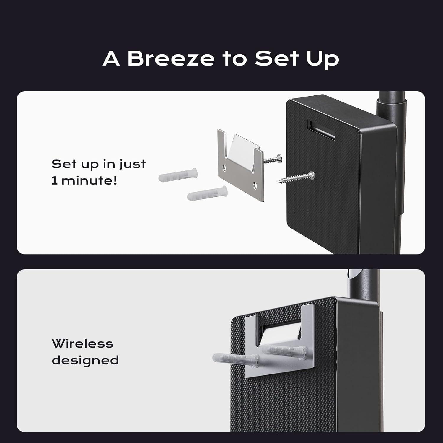 Apliques de Pared Inalámbricos Xiourcre 31" Regulables 2700K-6000K