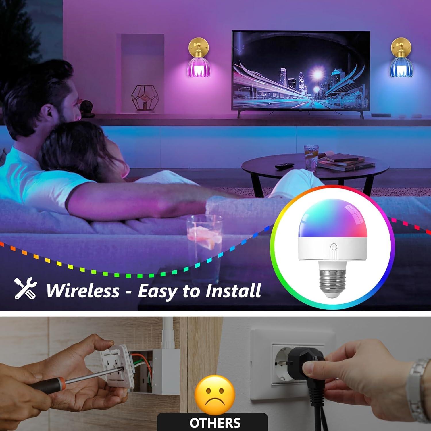 Aplique de Pared Vintage RIDALUX LED Recargable Verde - Juego de 2