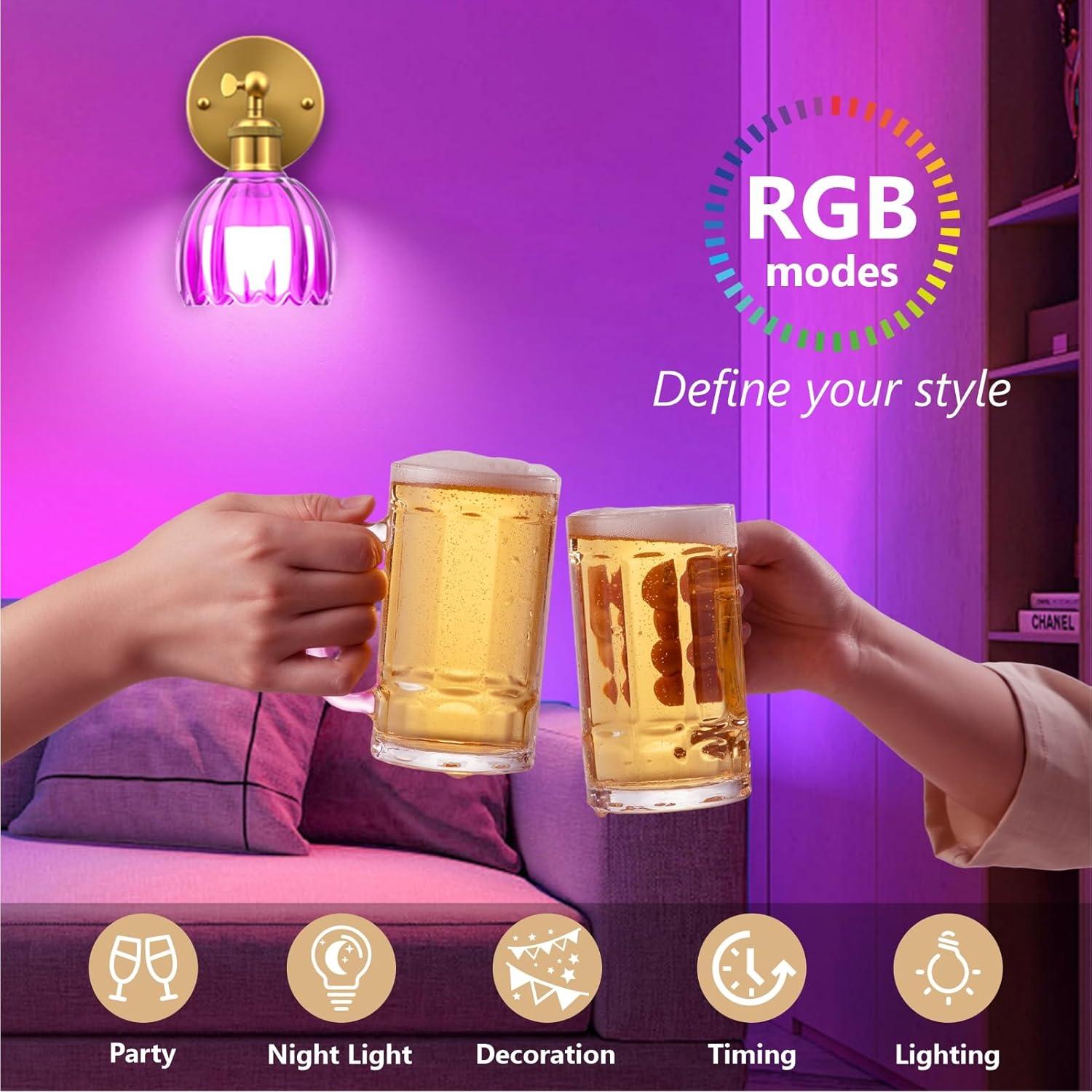 Aplique de Pared Vintage RIDALUX LED Recargable Verde - Juego de 2