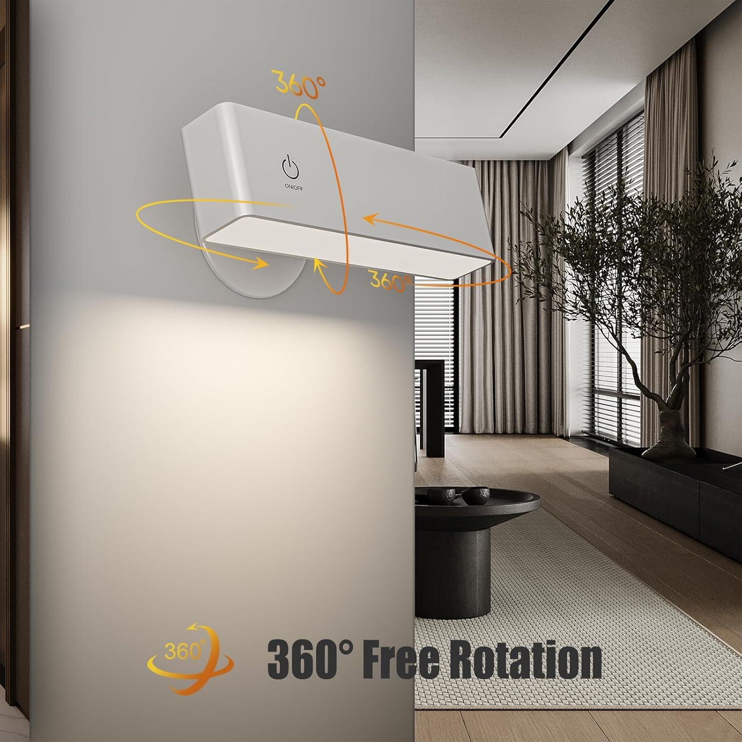 Lámparas de Pared Recargables Honalia 2 Unidades 3000mAh