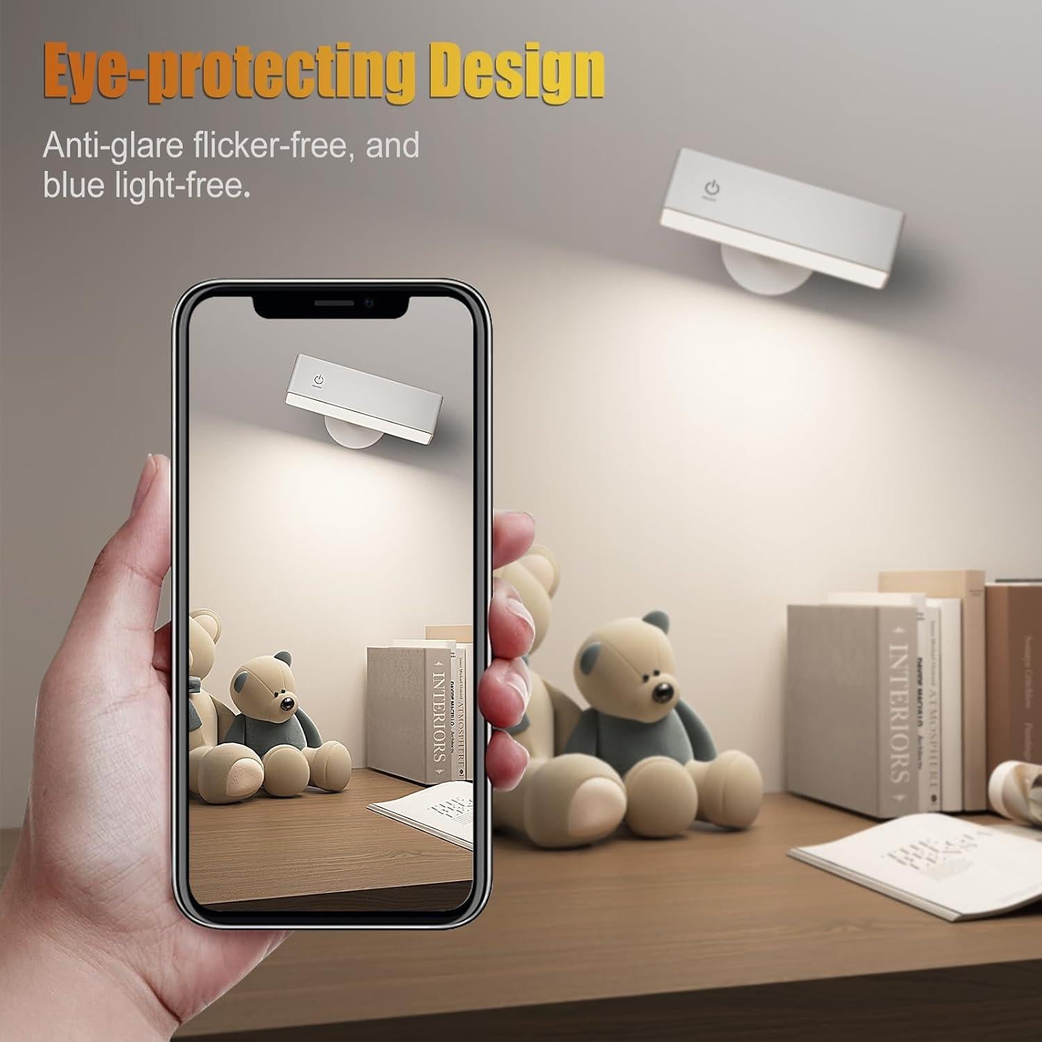 Lámparas de Pared Recargables Honalia 2 Unidades 3000mAh