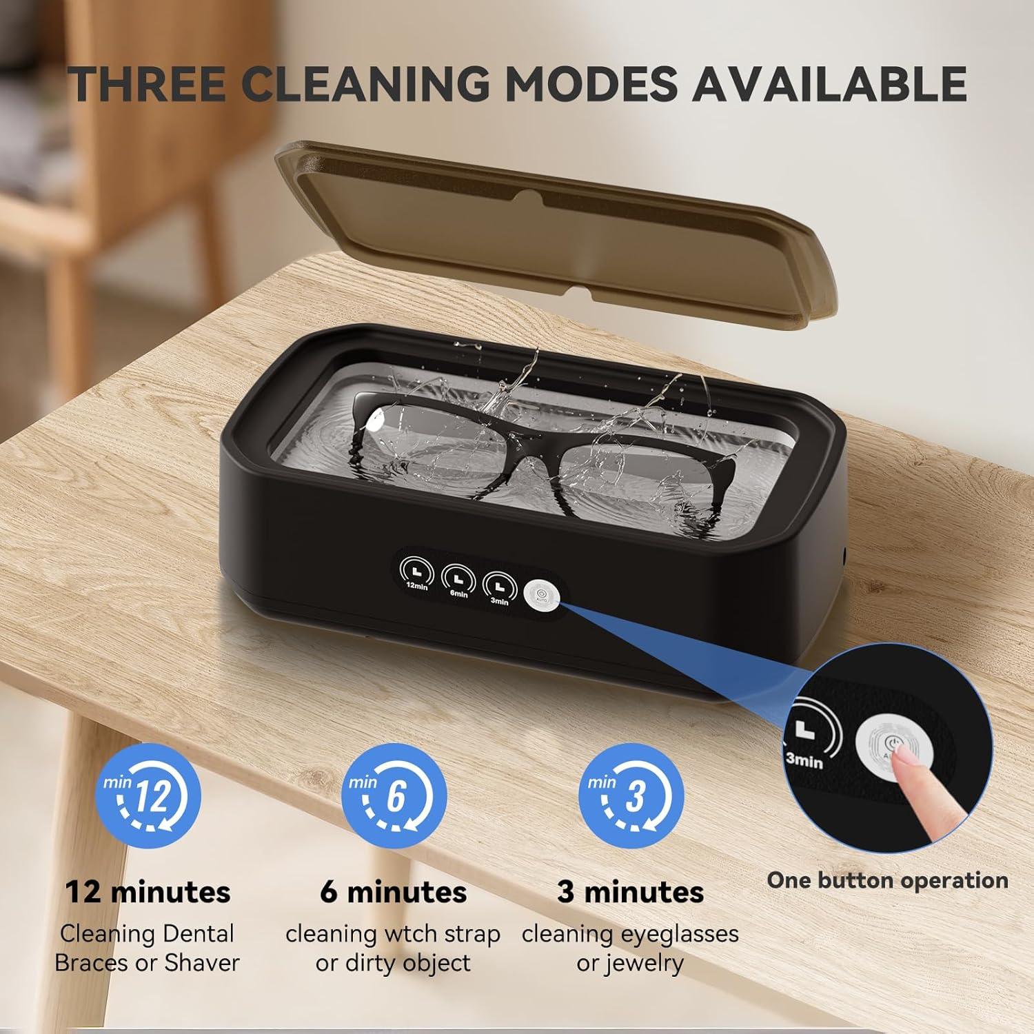 Limpiador Ultrasónico de Joyas CHGAOY 650ml 50KHz 3 Modos