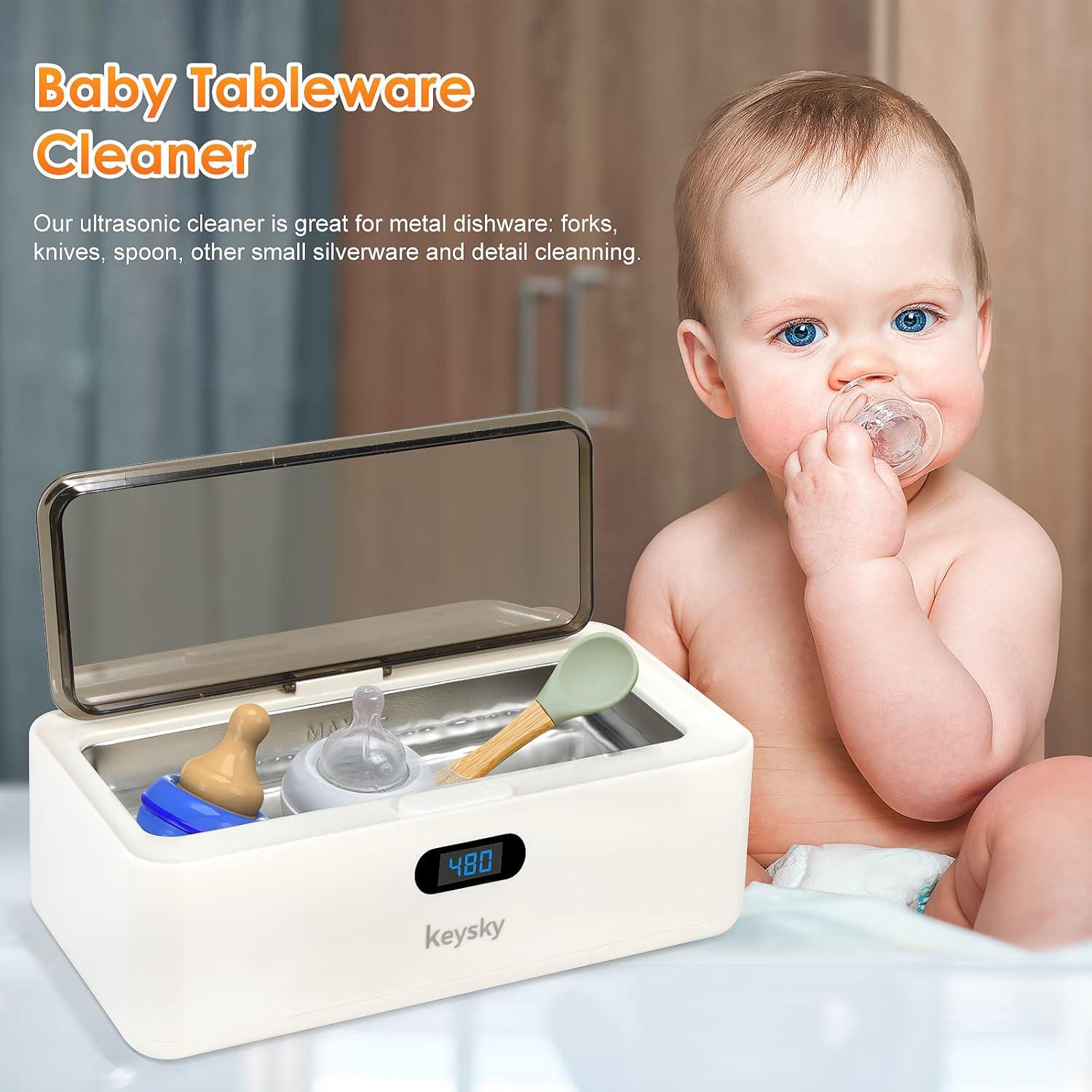 Limpiador Ultrasónico de Joyería KEYSKY 500ml para Anillos y Gafas