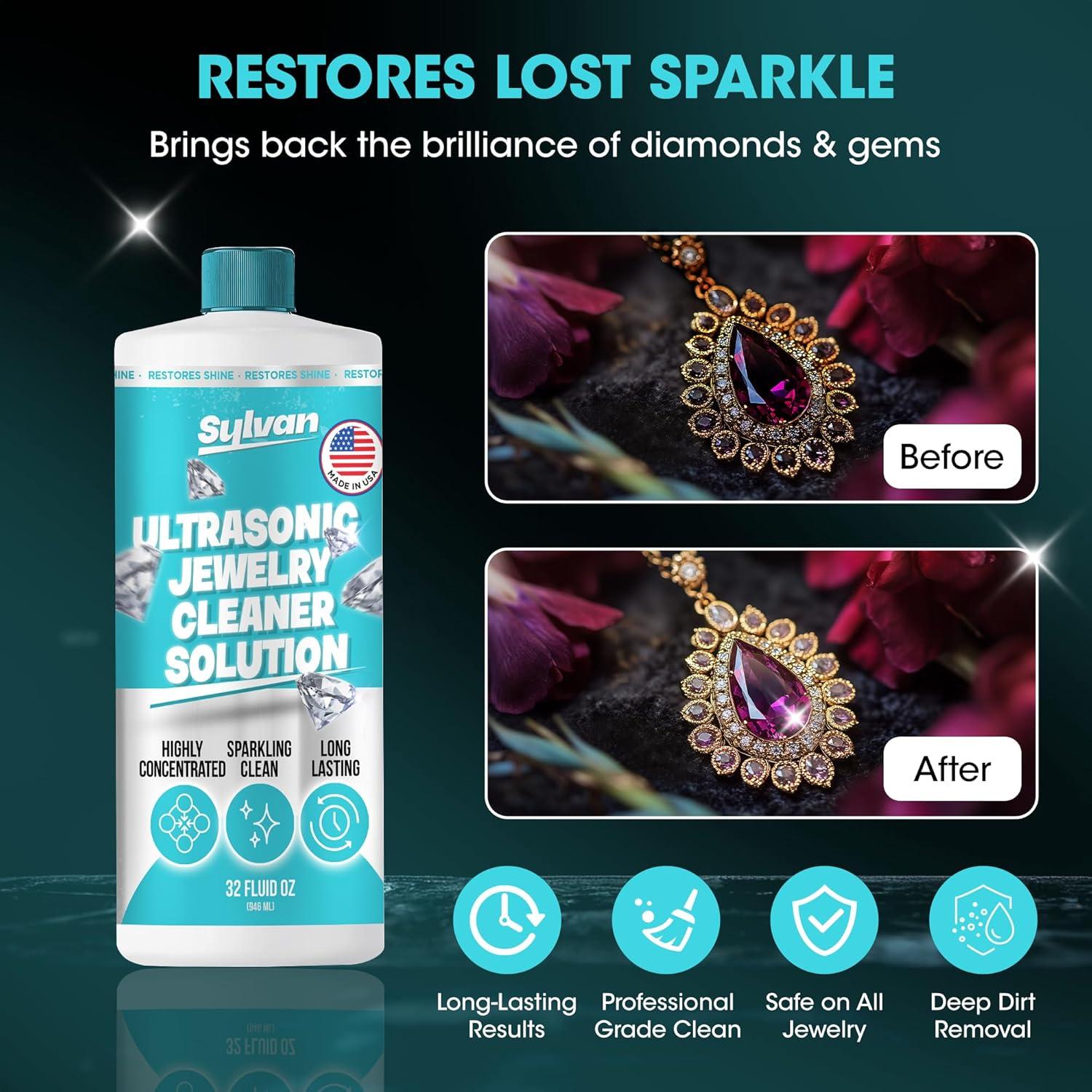 Limpiador Ultrasónico para Joyería Sylvan Hills 0.95L + Paño