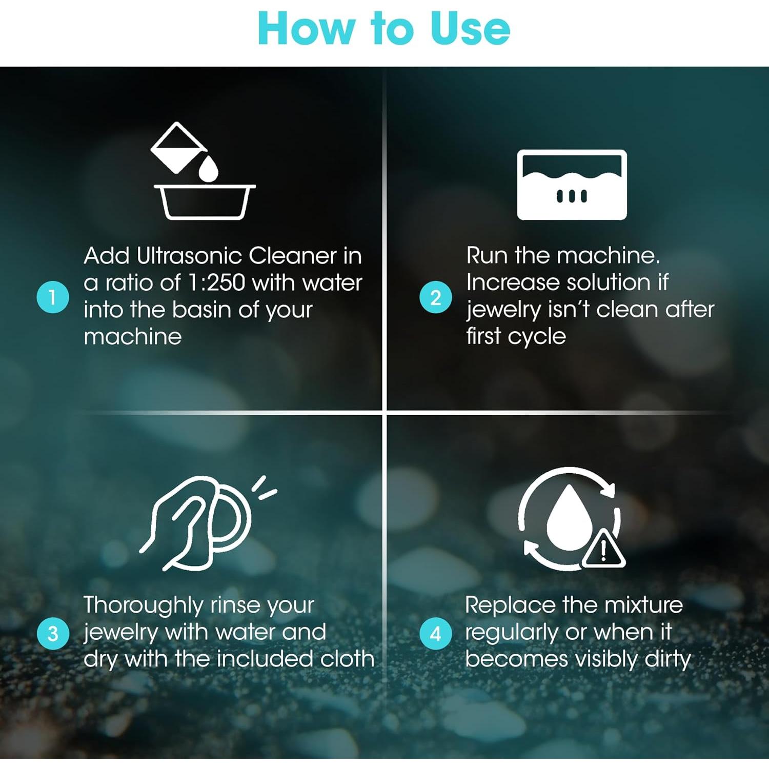 Limpiador Ultrasónico para Joyería Sylvan Hills 0.95L + Paño