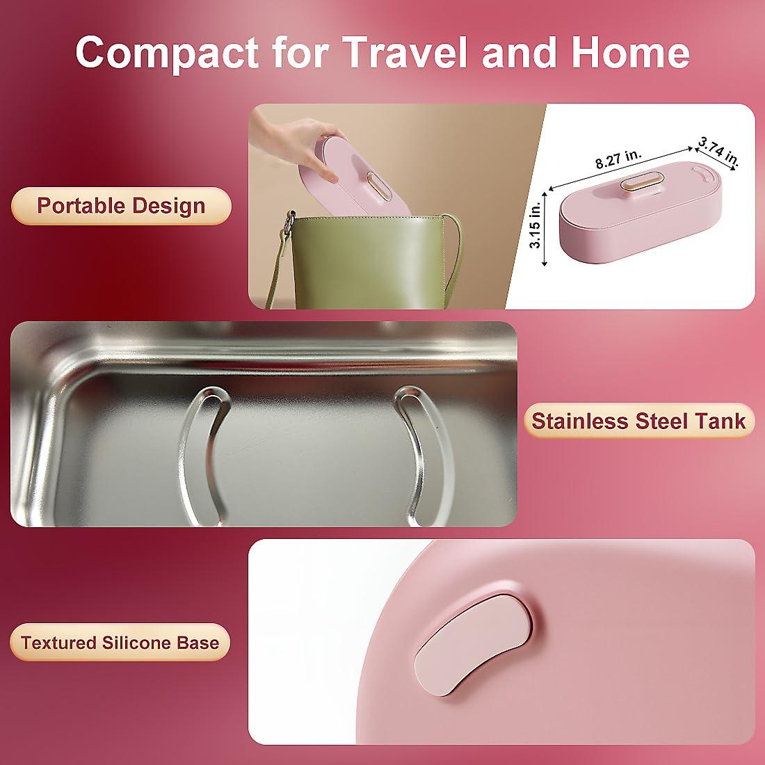 Limpiador Ultrasónico de Joyas Gumnay 400ml 48KHz Acero Inoxidable