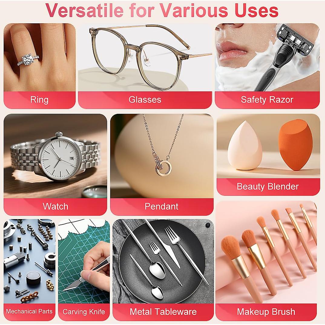 Limpiador Ultrasónico de Joyas Gumnay 400ml 48KHz Acero Inoxidable