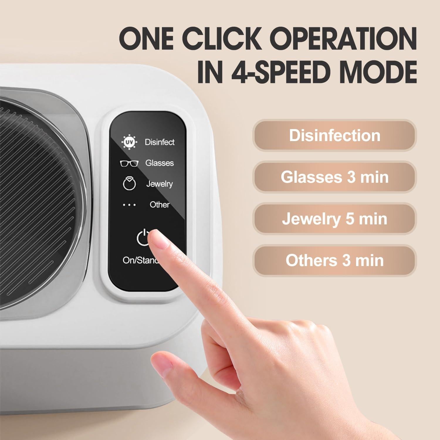 Limpiador Ultrasónico GOAKICHGO 650ml 50kHz para Joyas y Gafas