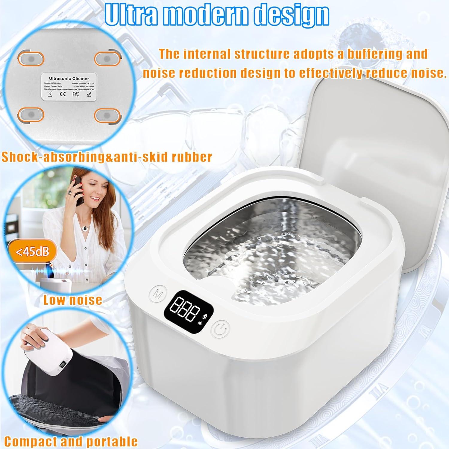 Limpiador Ultrasónico de Joyas YINPAD 220ML Silencioso