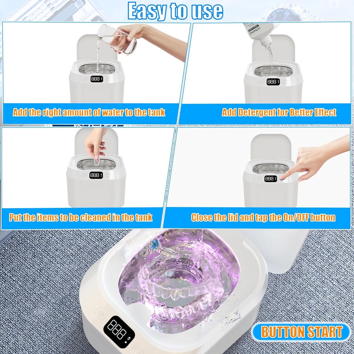 Limpiador Ultrasónico de Joyas YINPAD 220ML Silencioso