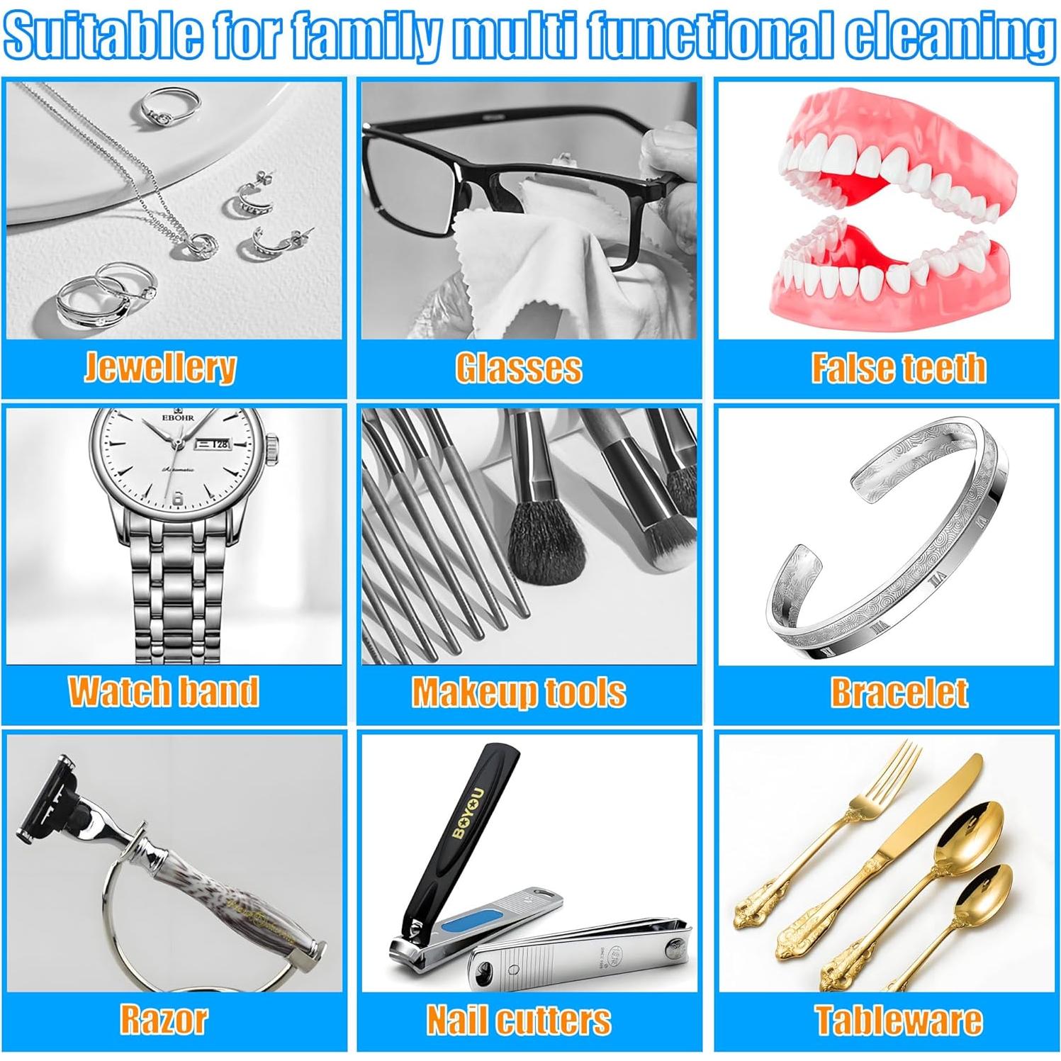 Limpiador Ultrasónico de Joyas YINPAD 220ML Silencioso