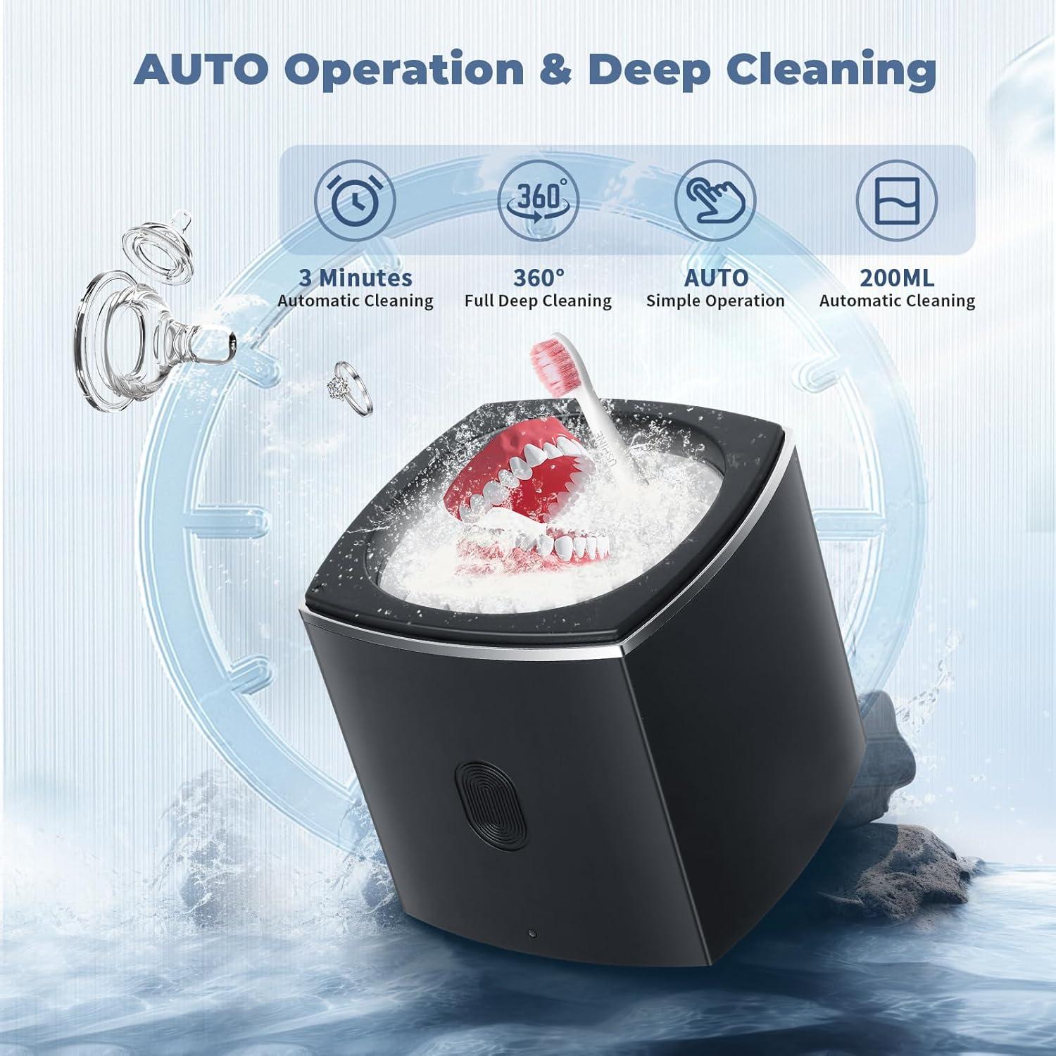 Limpiador Ultrasónico FAHKNS 200ml para Dentaduras y Joyería