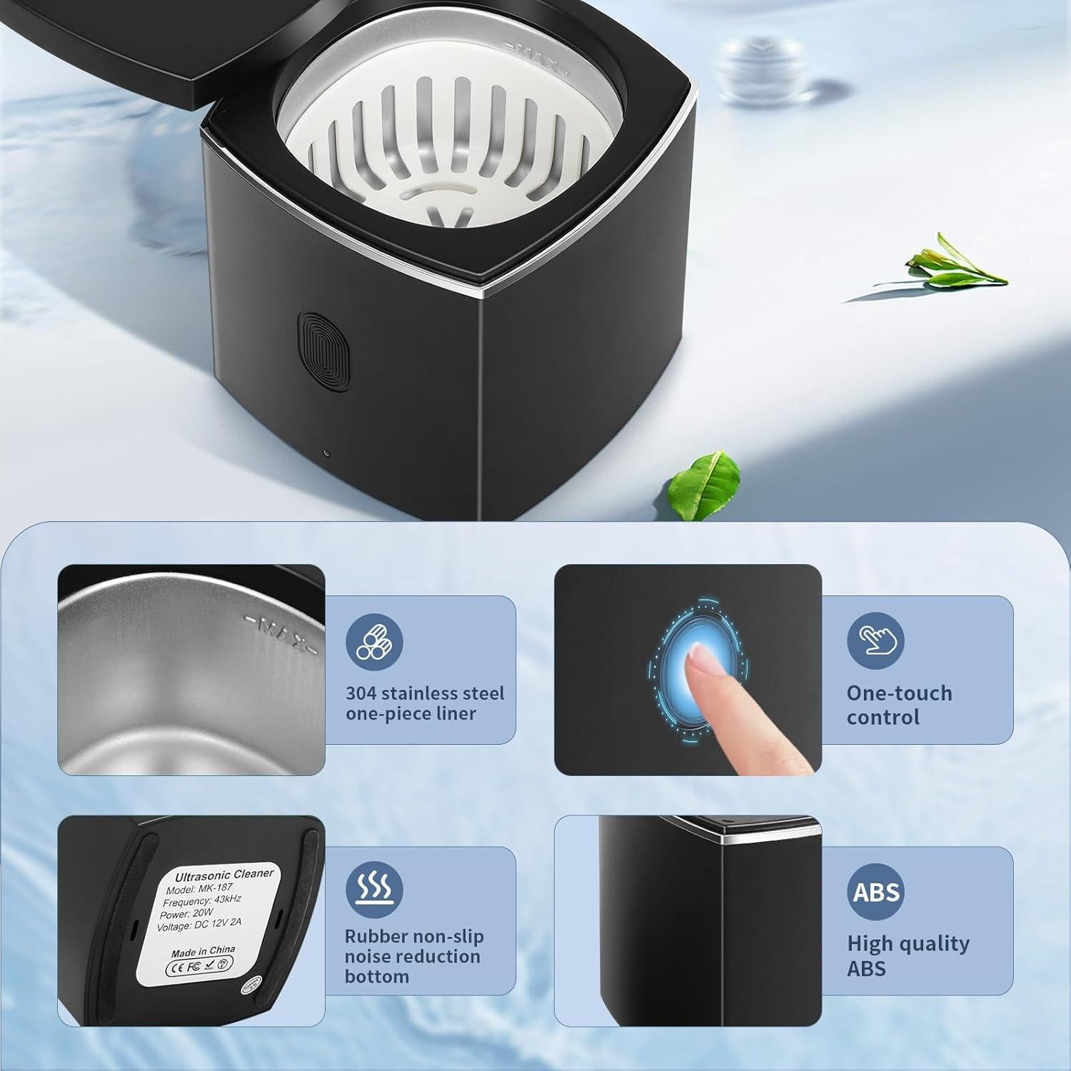 Limpiador Ultrasónico FAHKNS 200ml para Dentaduras y Joyería