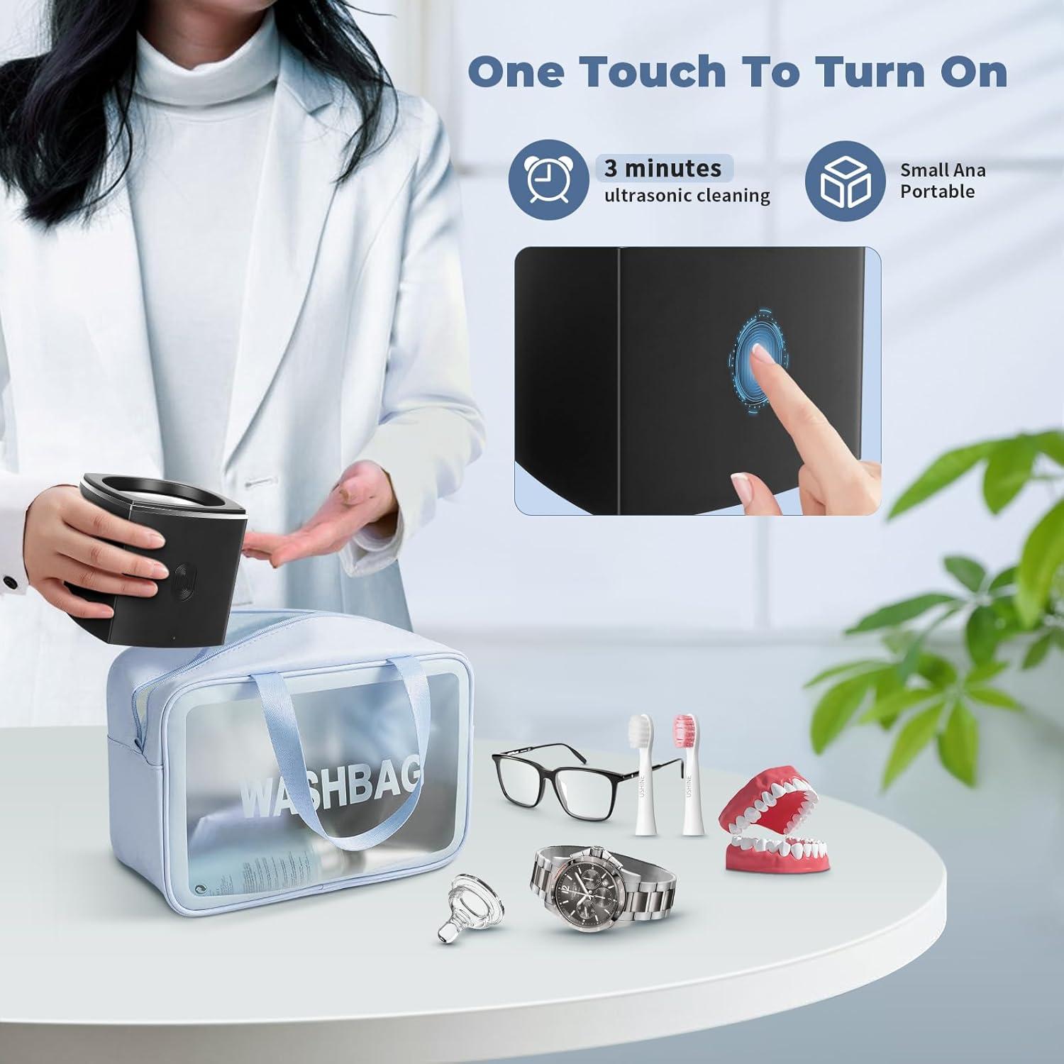 Limpiador Ultrasónico FAHKNS 200ml para Dentaduras y Joyería