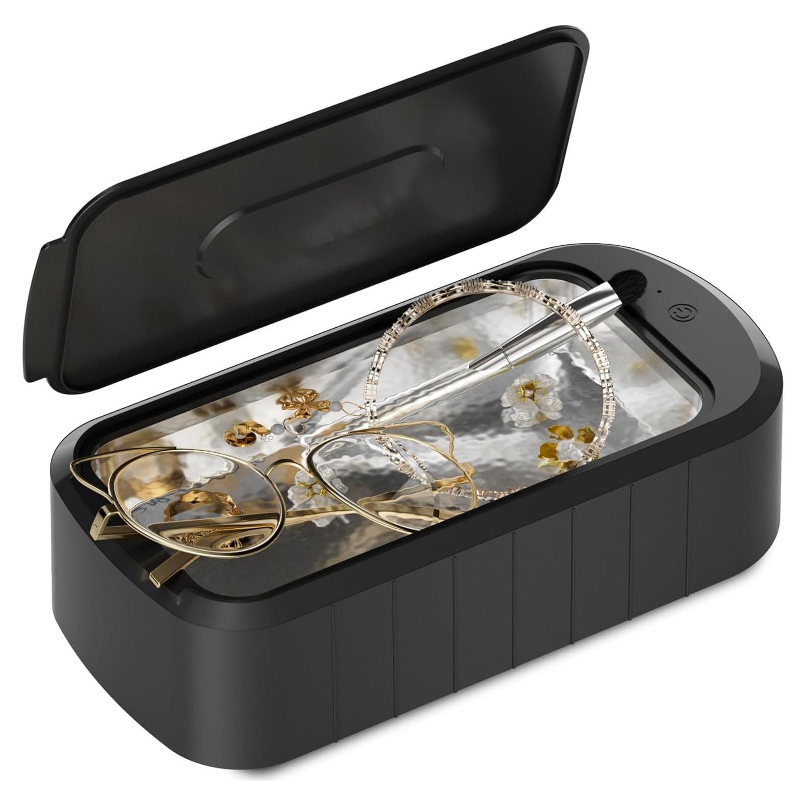 ROLWAY Limpiador Ultrasónico de Joyas 600ml 48KHz Negro