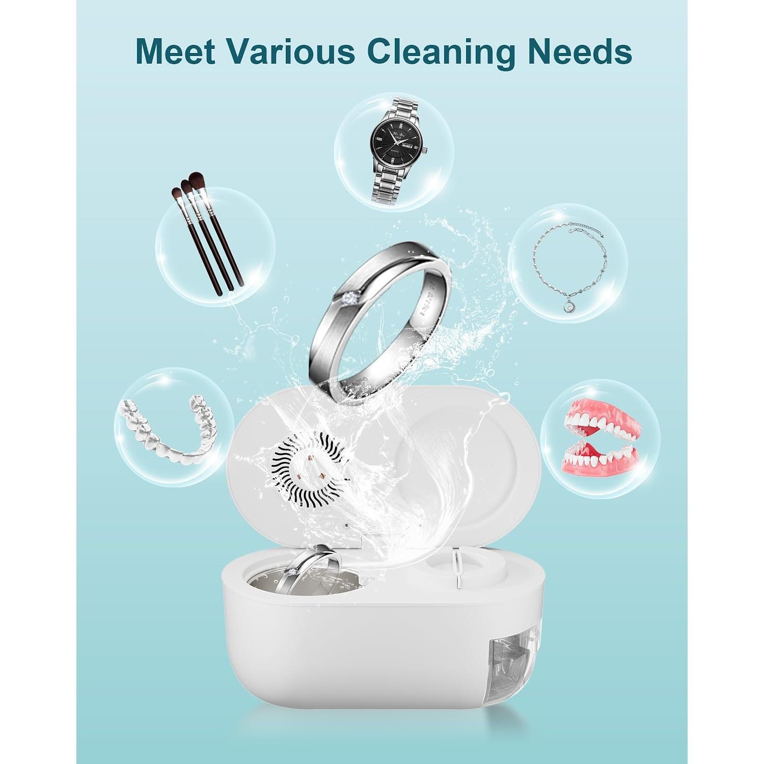 Limpiador Ultrasónico de Joyas Pixosn 200ml Acero Inoxidable