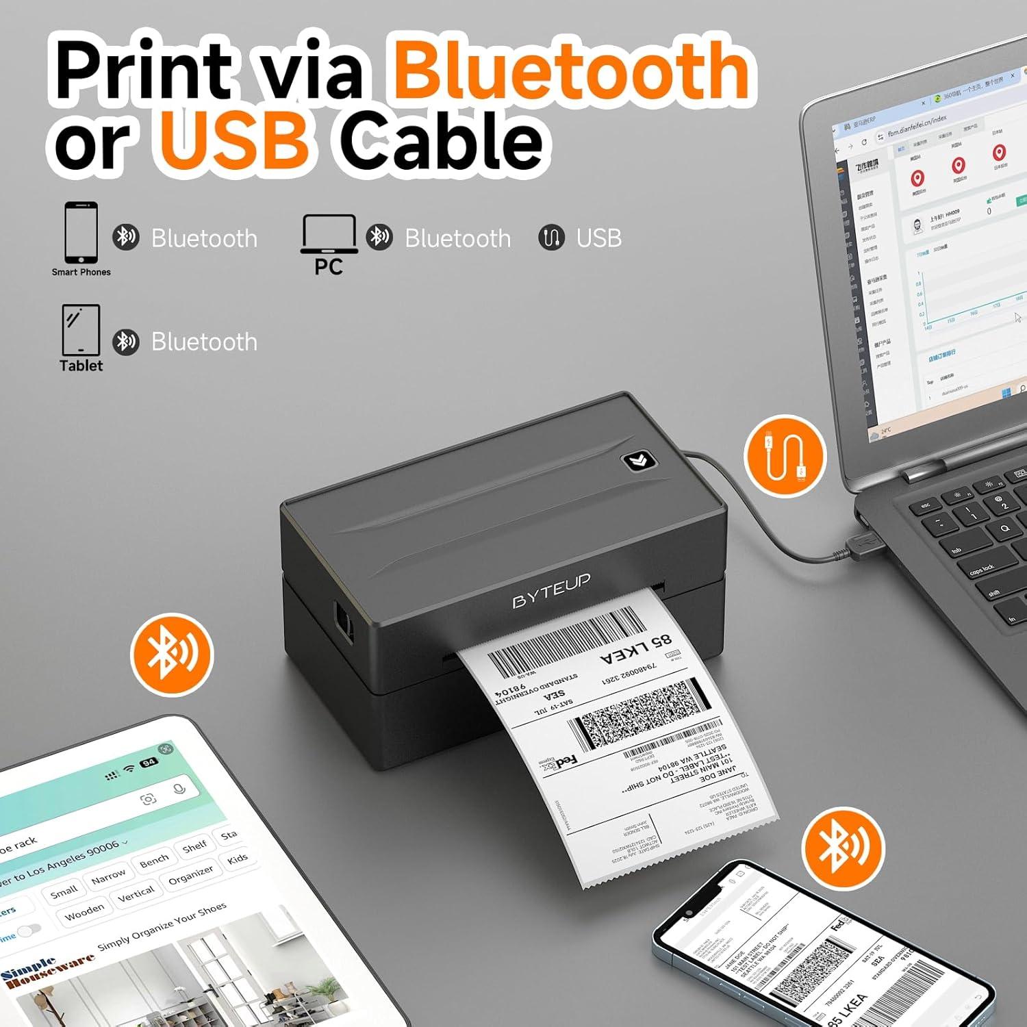 Impresora de Etiquetas Térmicas Bluetooth Shanyin 4x6 para Envíos