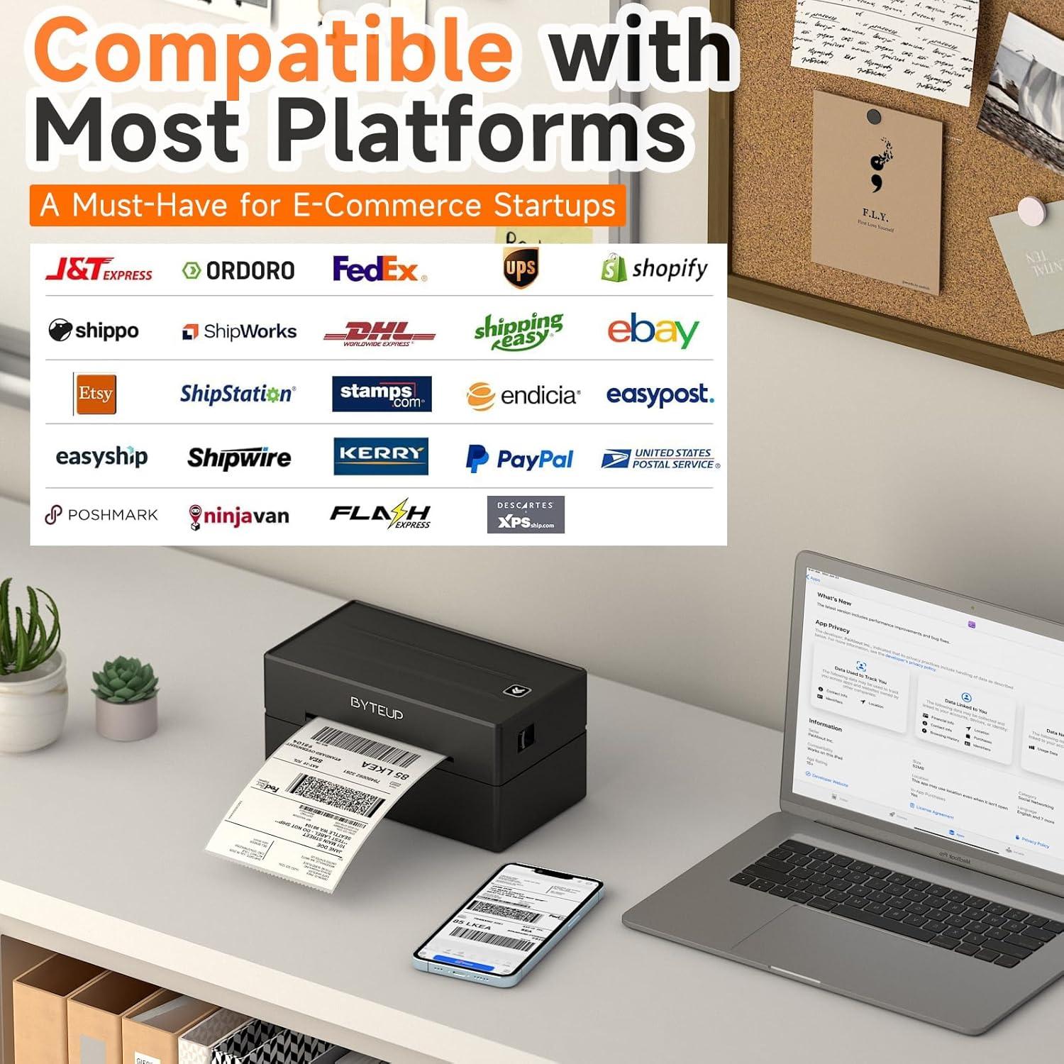 Impresora de Etiquetas Térmicas Bluetooth Shanyin 4x6 para Envíos