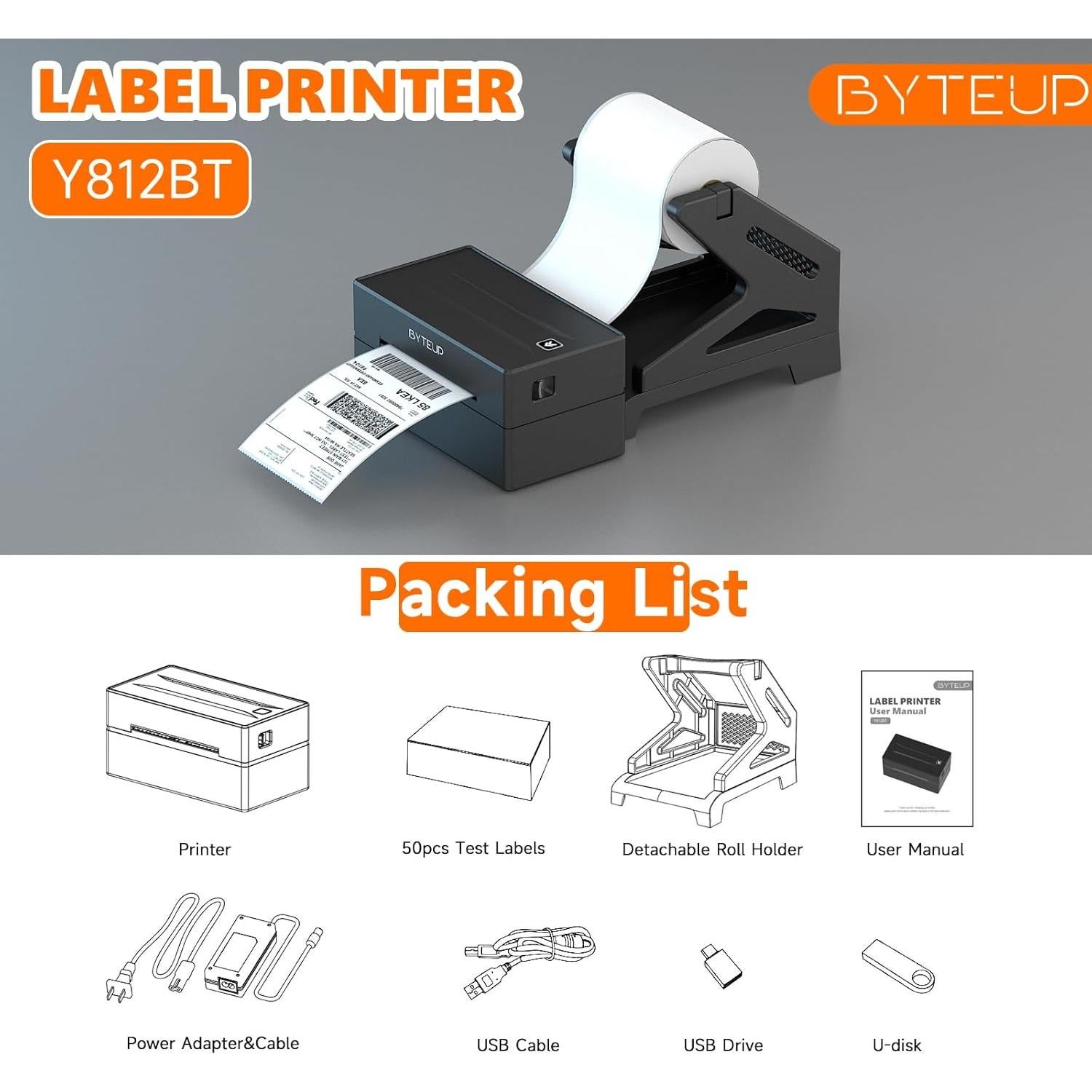 Impresora de Etiquetas Térmicas Bluetooth Shanyin 4x6 para Envíos