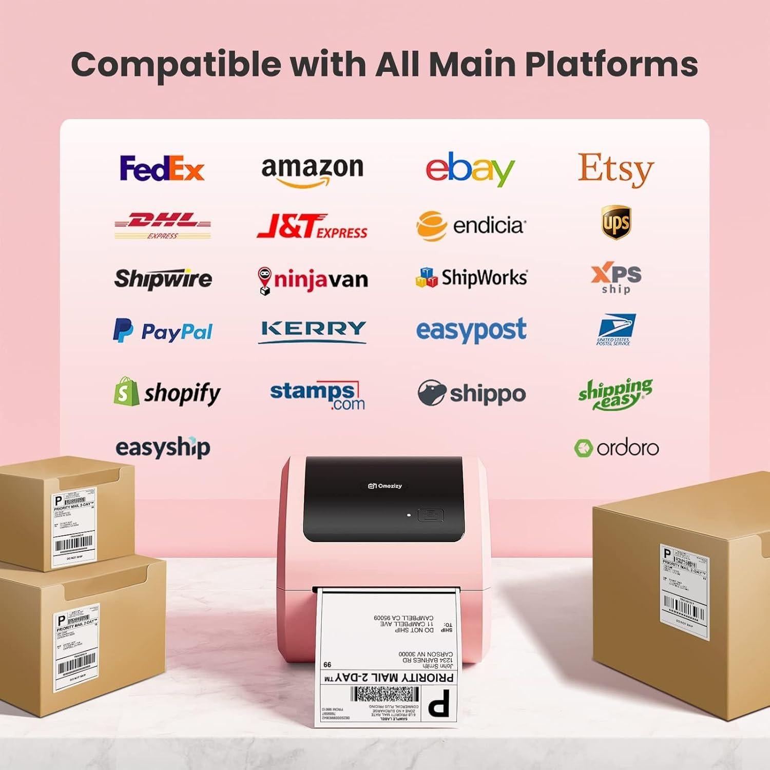 Impresora de Etiquetas Térmicas Omezizy D Bluetooth 4x6"