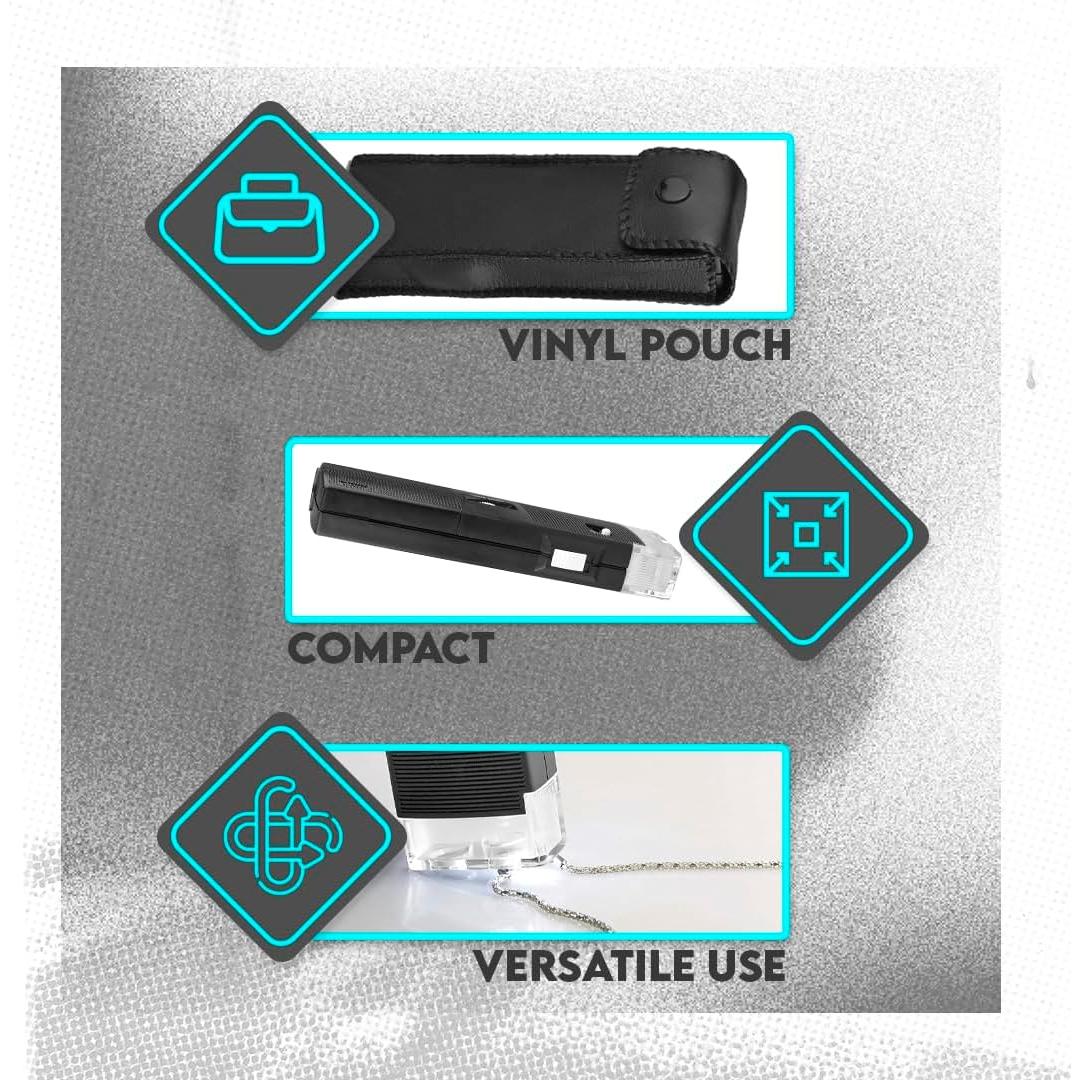 Microscopio de Bolsillo LED 30x SE con Rueda de Enfoque