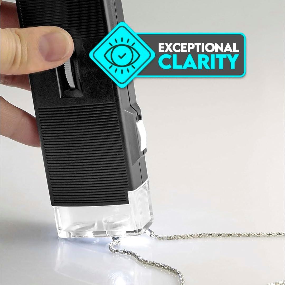 Microscopio de Bolsillo LED 30x SE con Rueda de Enfoque