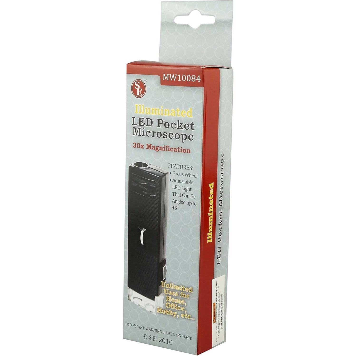 Microscopio de Bolsillo LED 30x SE con Rueda de Enfoque