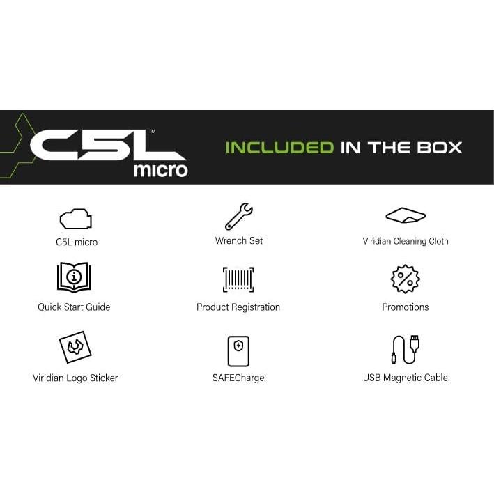 Visor Láser Verde C5L Viridian con Luz Táctica Recargable