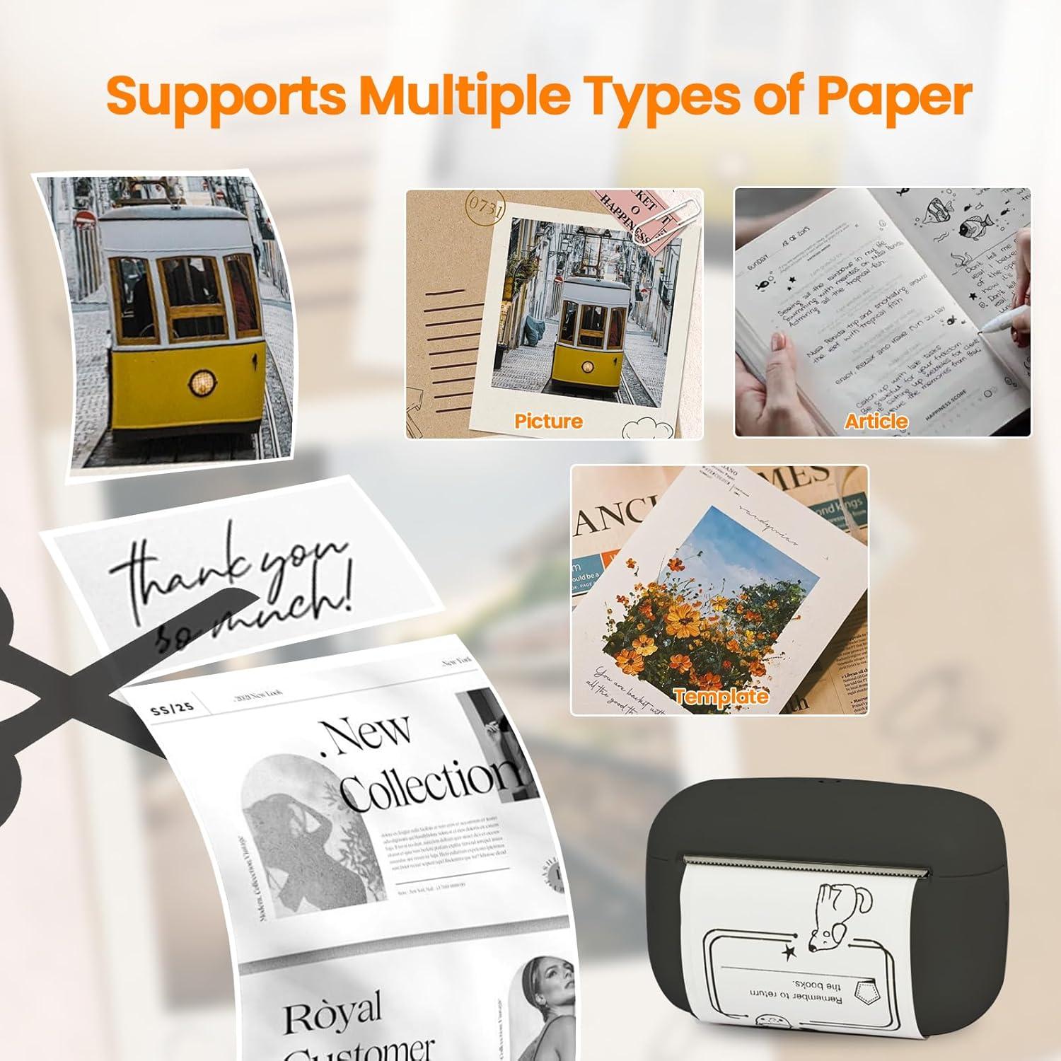 Impresora de Etiquetas Portátil NULLTONEX 3 cm, 50 Hojas